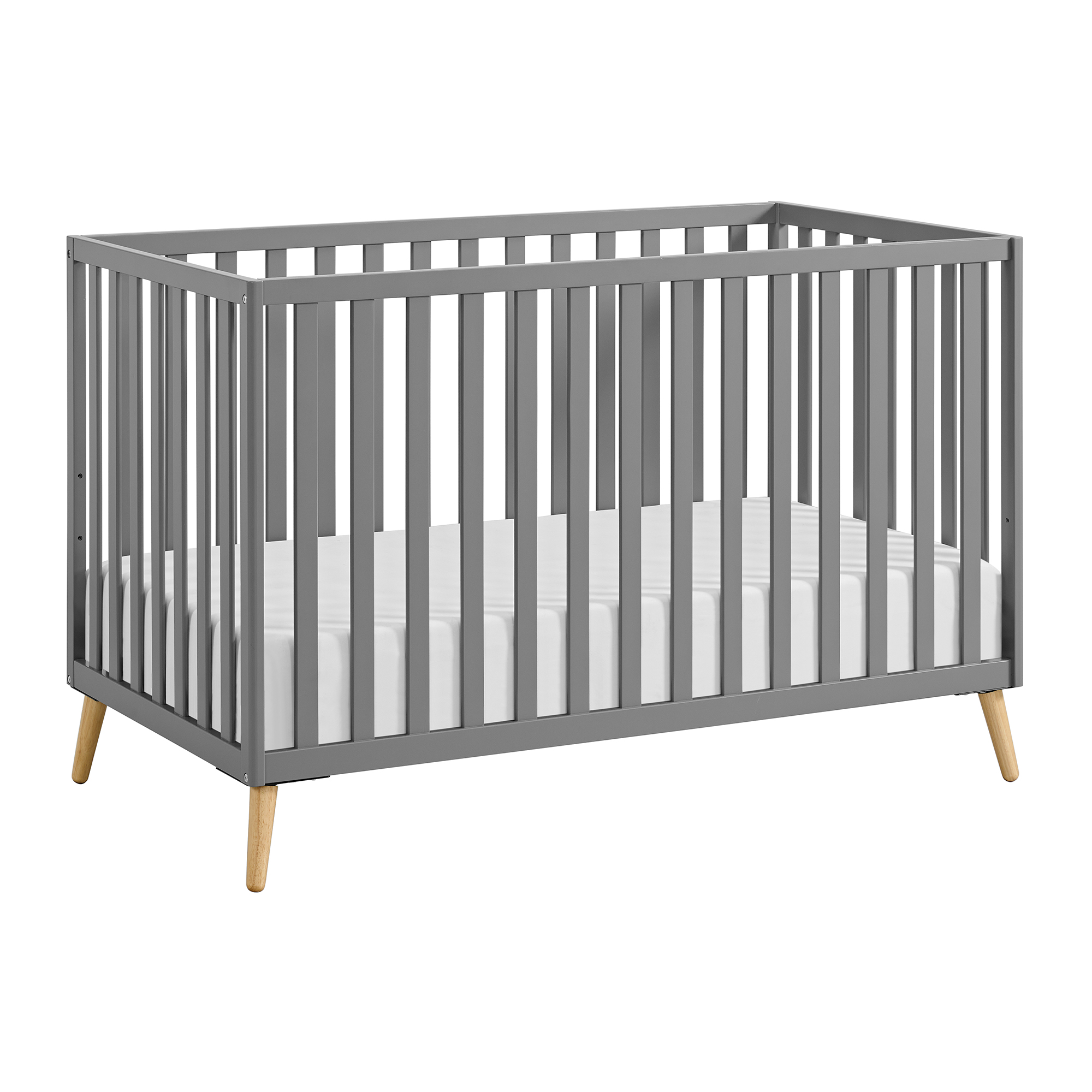 Oxford Cozy Nest Dove Gray Natural 3 In 1 Island Crib