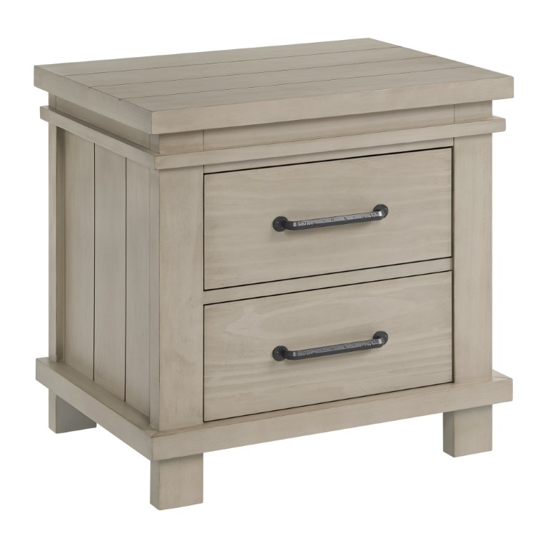 Oxford Soho Baby Hampton Stone Wash 2 Drawer Nightstand