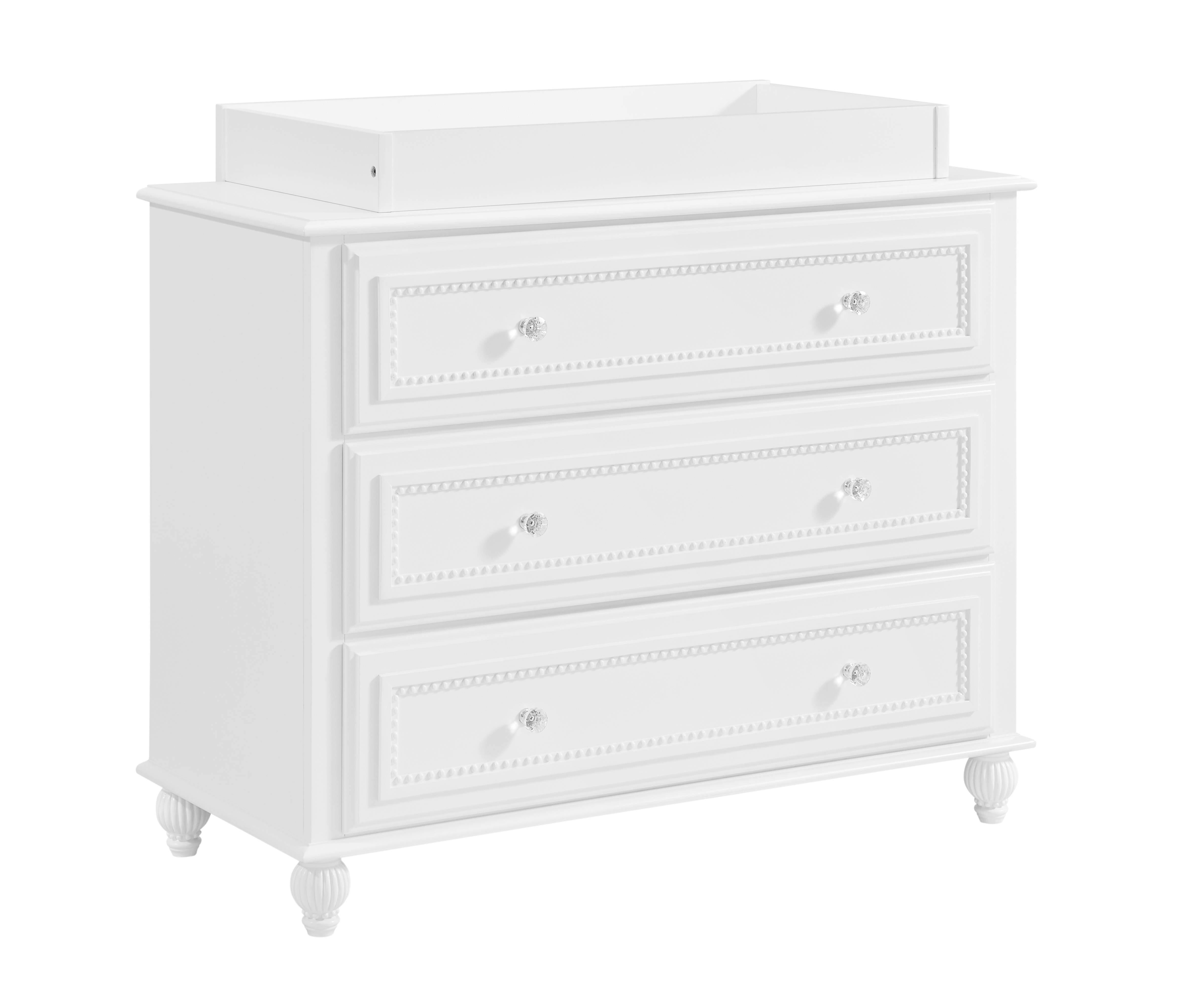 Oxford Baby Briella White 3 Drawer Dresser with Changing Topper