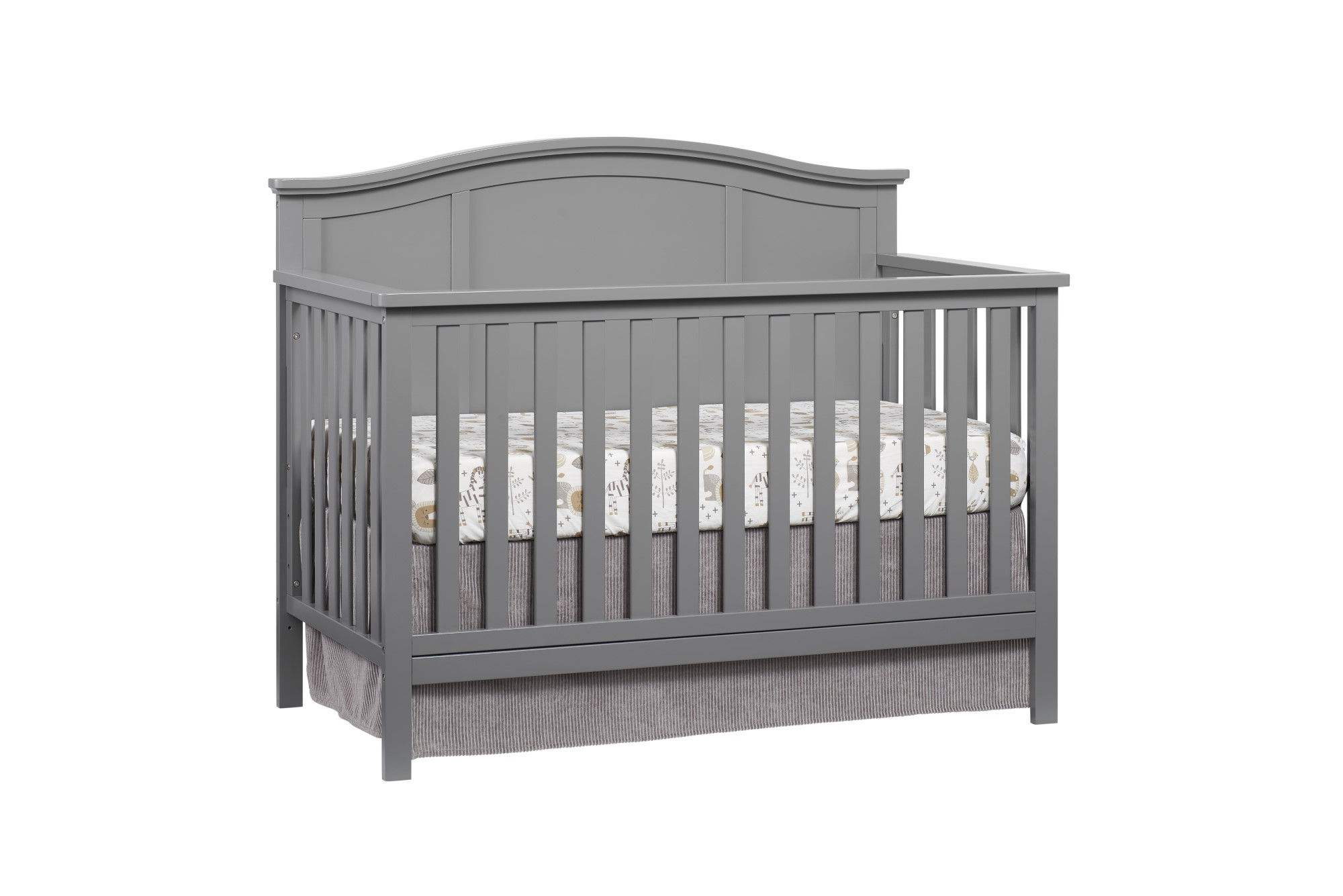 Oxford Baby Emerson 4-in-1 Convertible Crib, Dove Gray, GREENGUARD Gold Certified, Wooden Crib