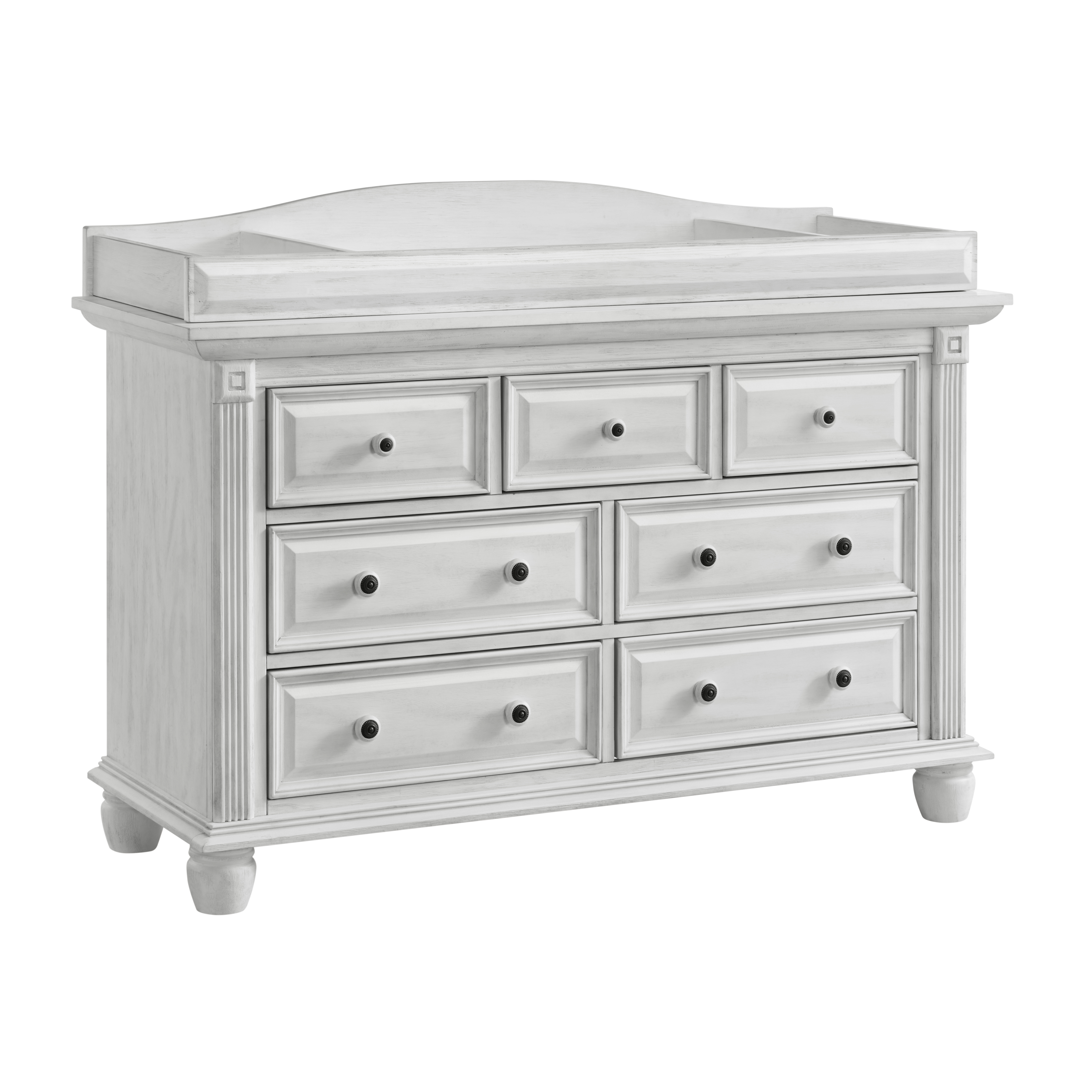 Oxford Baby London Lane 7 Dr. Dresser with Changing Topper, Vintage White