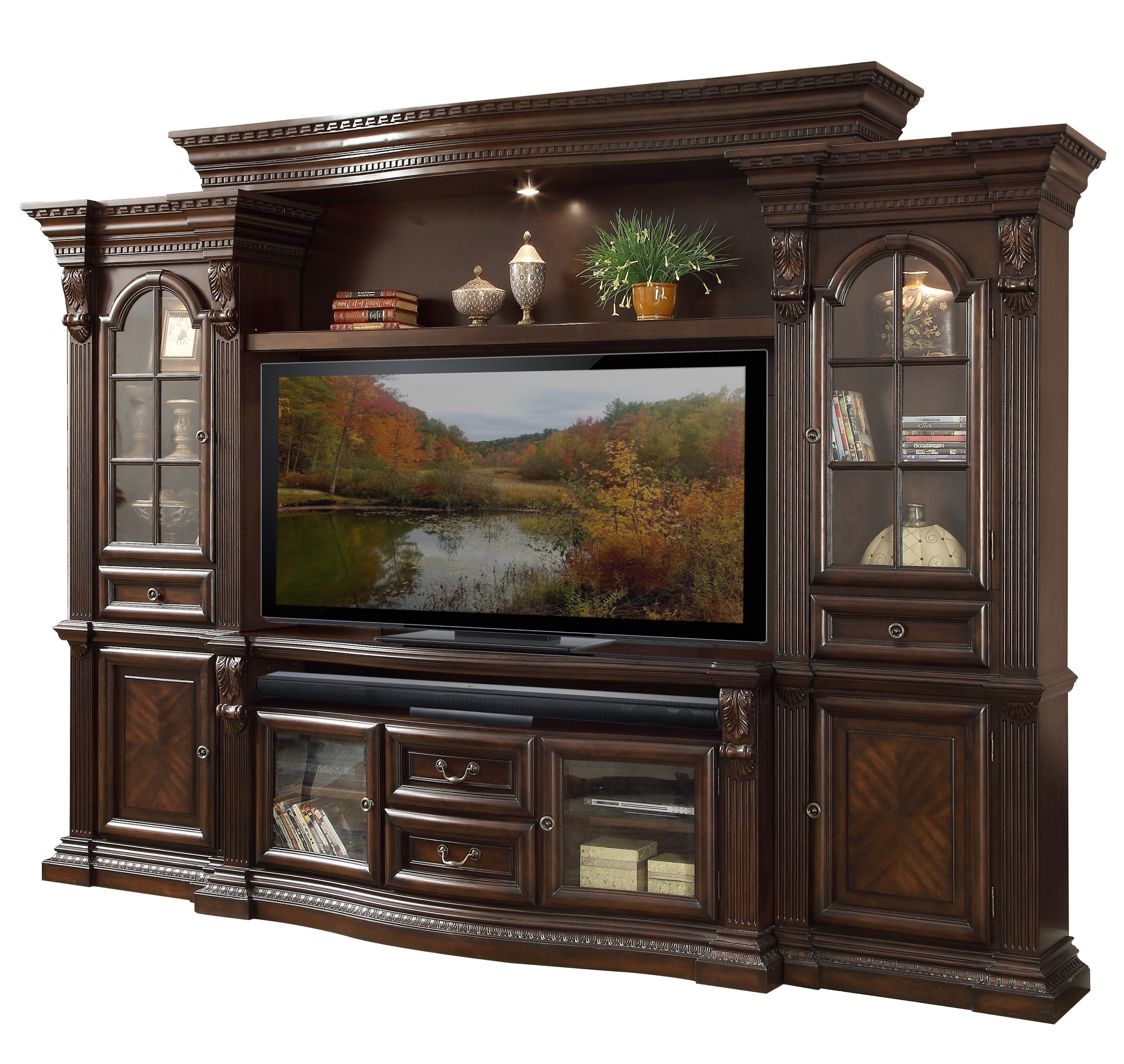 Parker House Bella Brown 4pc Entertainment Center