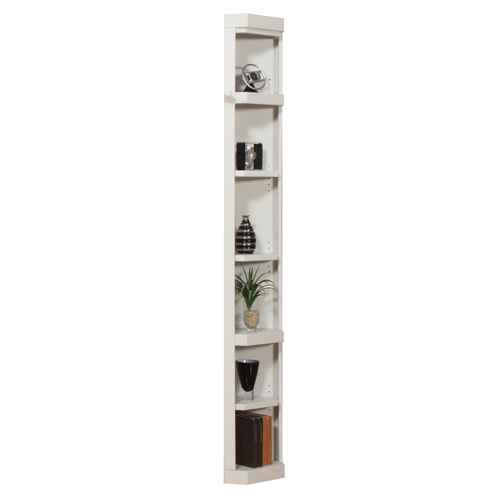 Parker House Boca White Outside Corner Bookcase