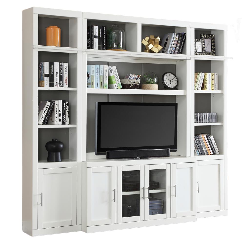 Parker House Catalina White 4pc Space Saver Entertainment Wall