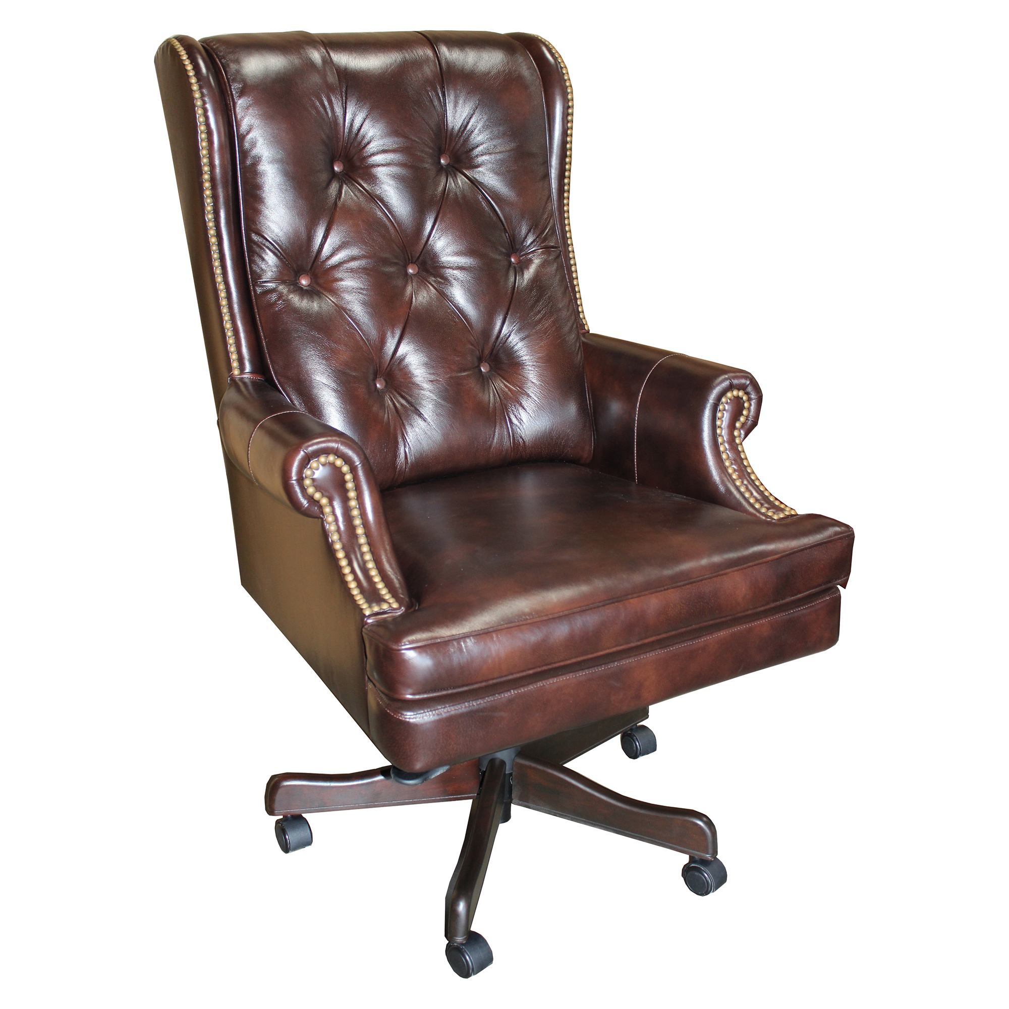 Parker House Dark Brown Leather Desk Chair