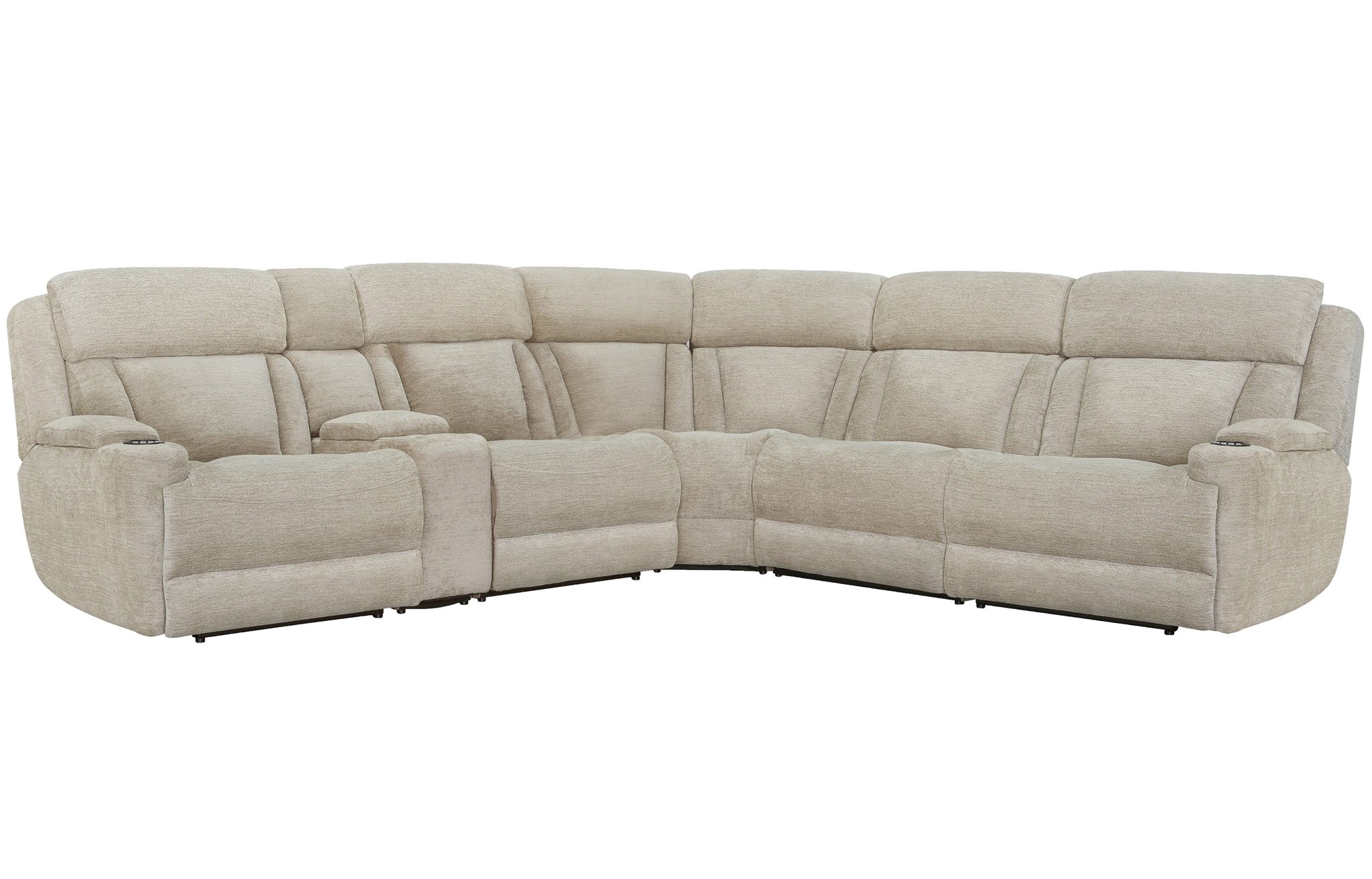 Parker House Dalton Beige 6pc Modular Power Reclining Sectional
