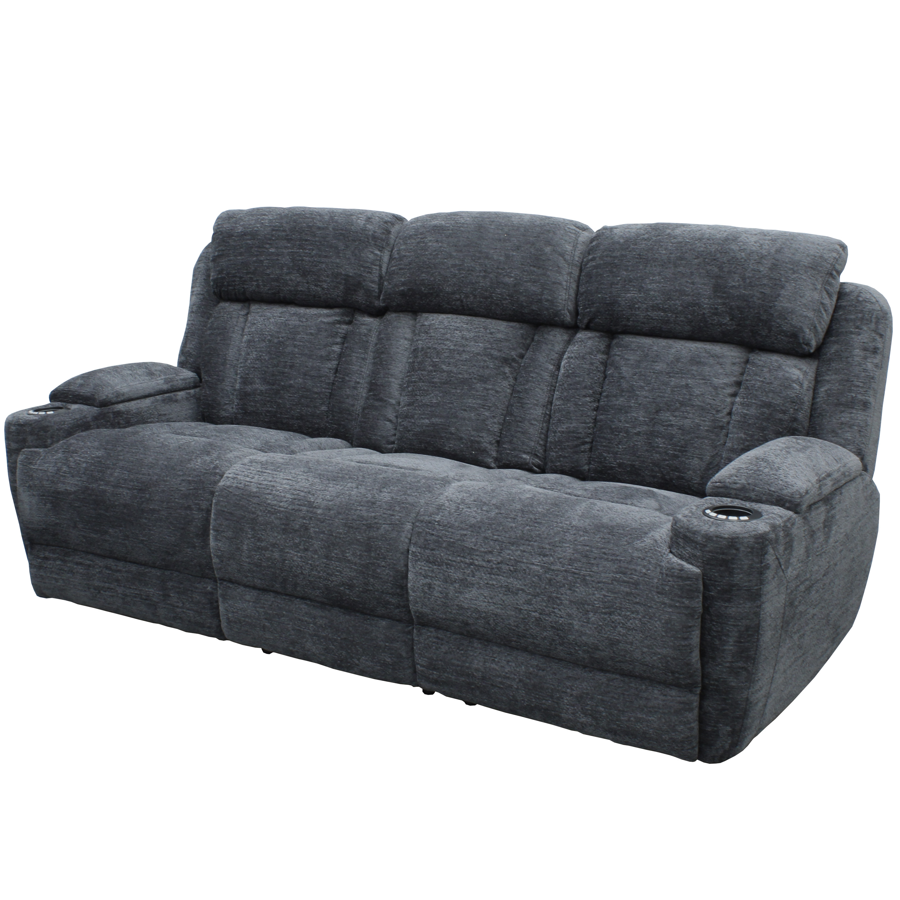 Parker House Dalton Dark Grey Power Reclining Sofa with Drop Down Console