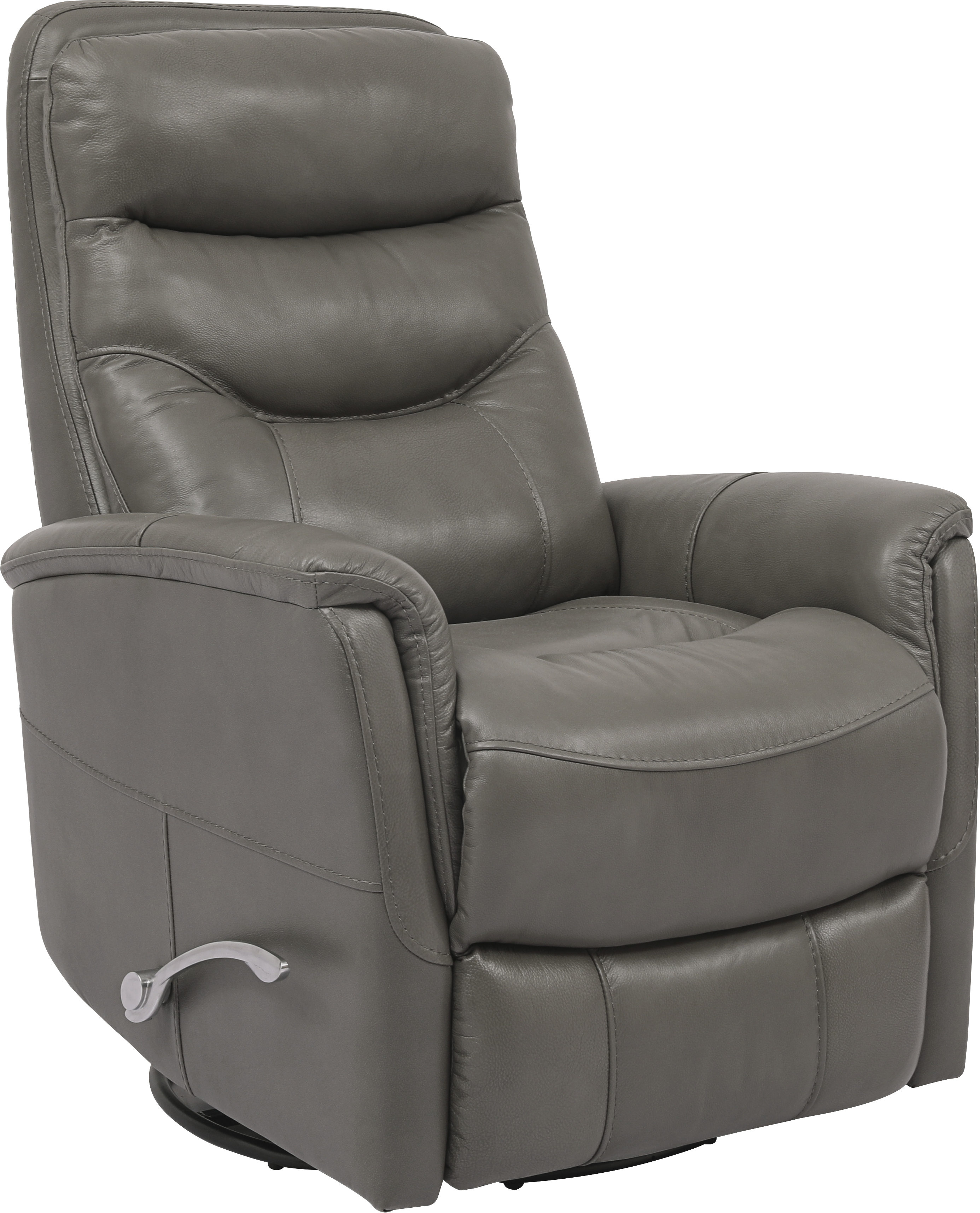 Parker House Gemini Dark Grey Leather Swivel Glider Recliner