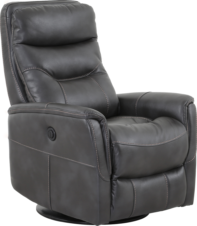 Parker House Gemini Dark Grey Power Swivel Glider Recliner