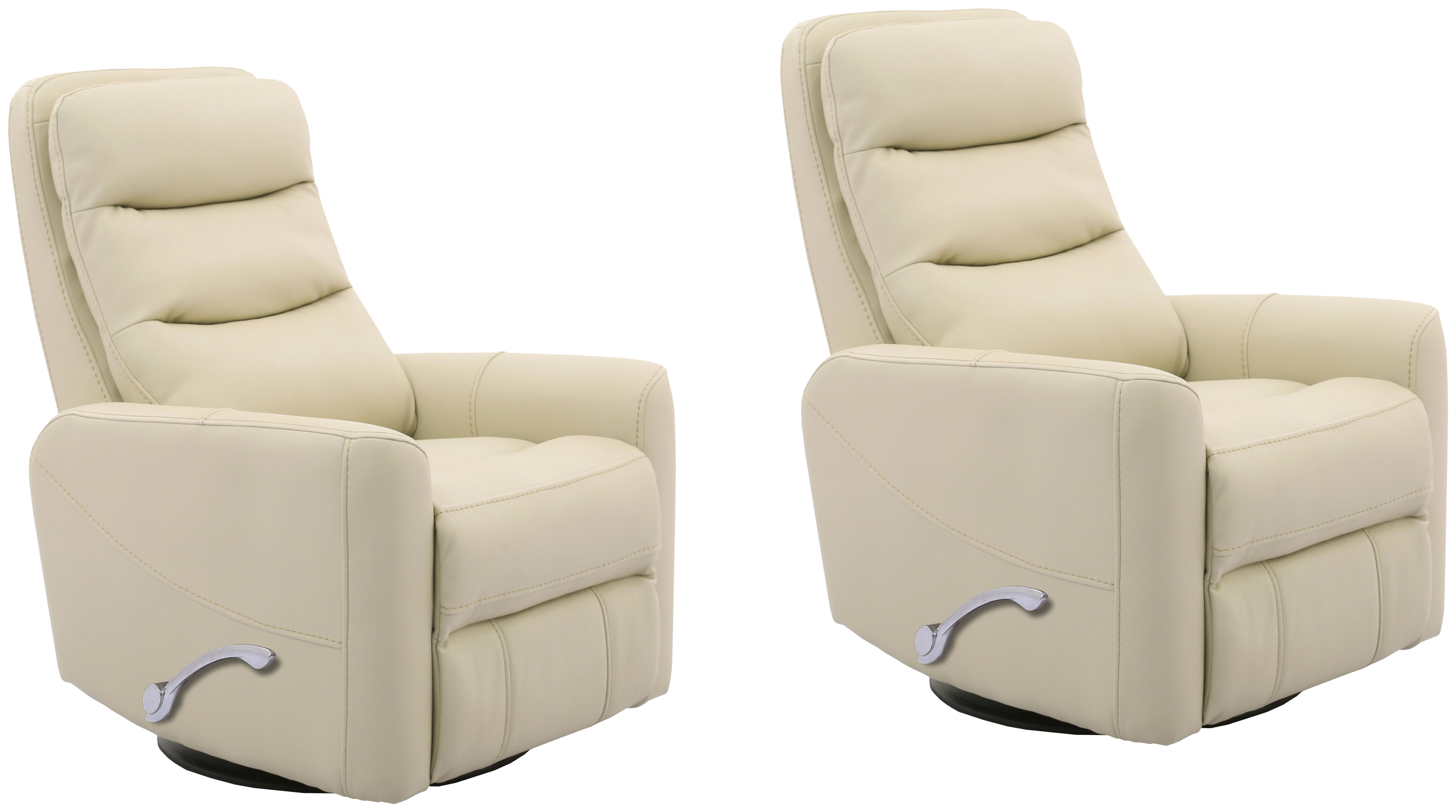 2 Parker House Hercules Beige Swivel Glider Recliners