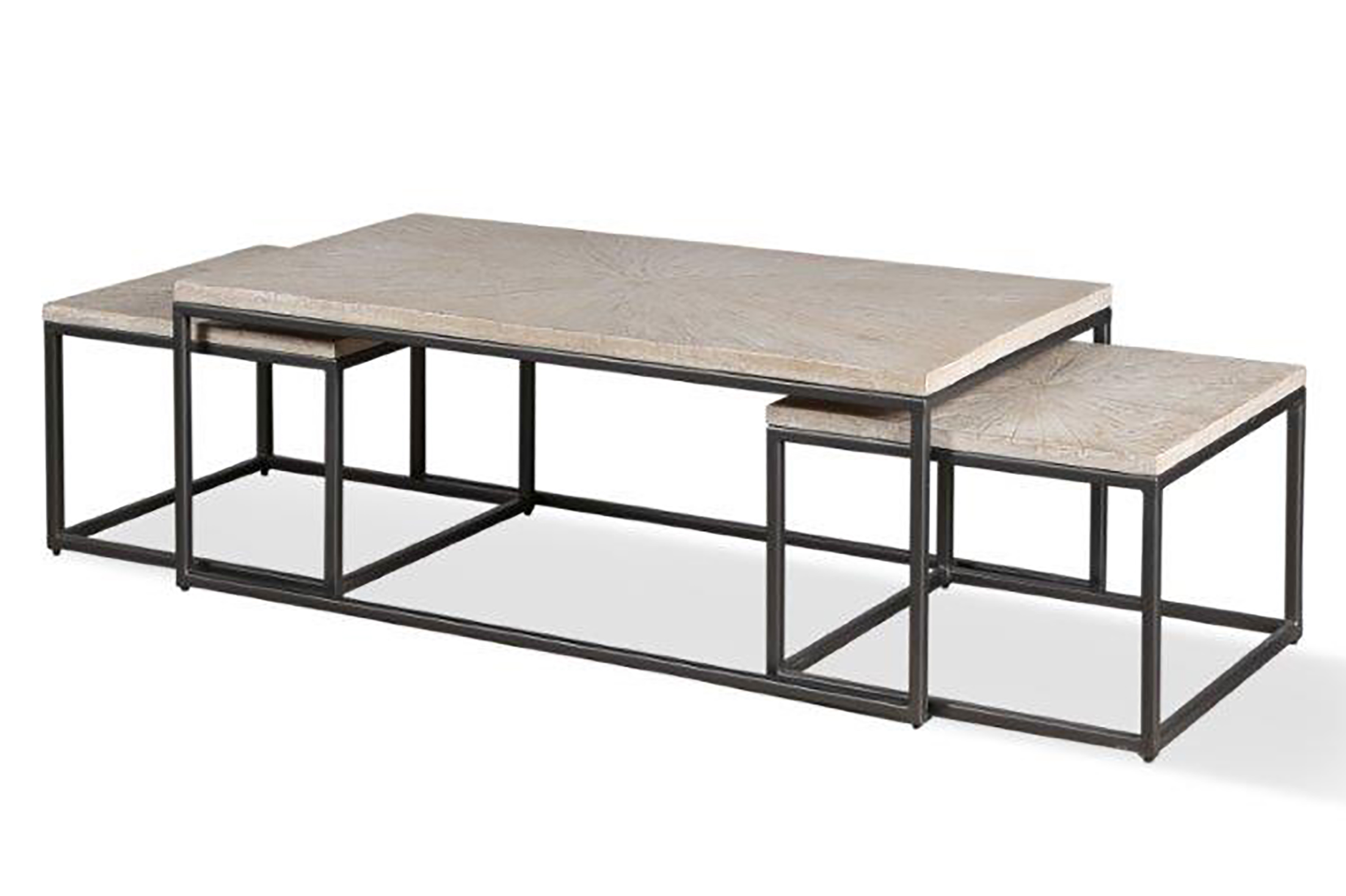 Parker House Crossings Monaco Beige Rectangular Nesting Cocktail Table