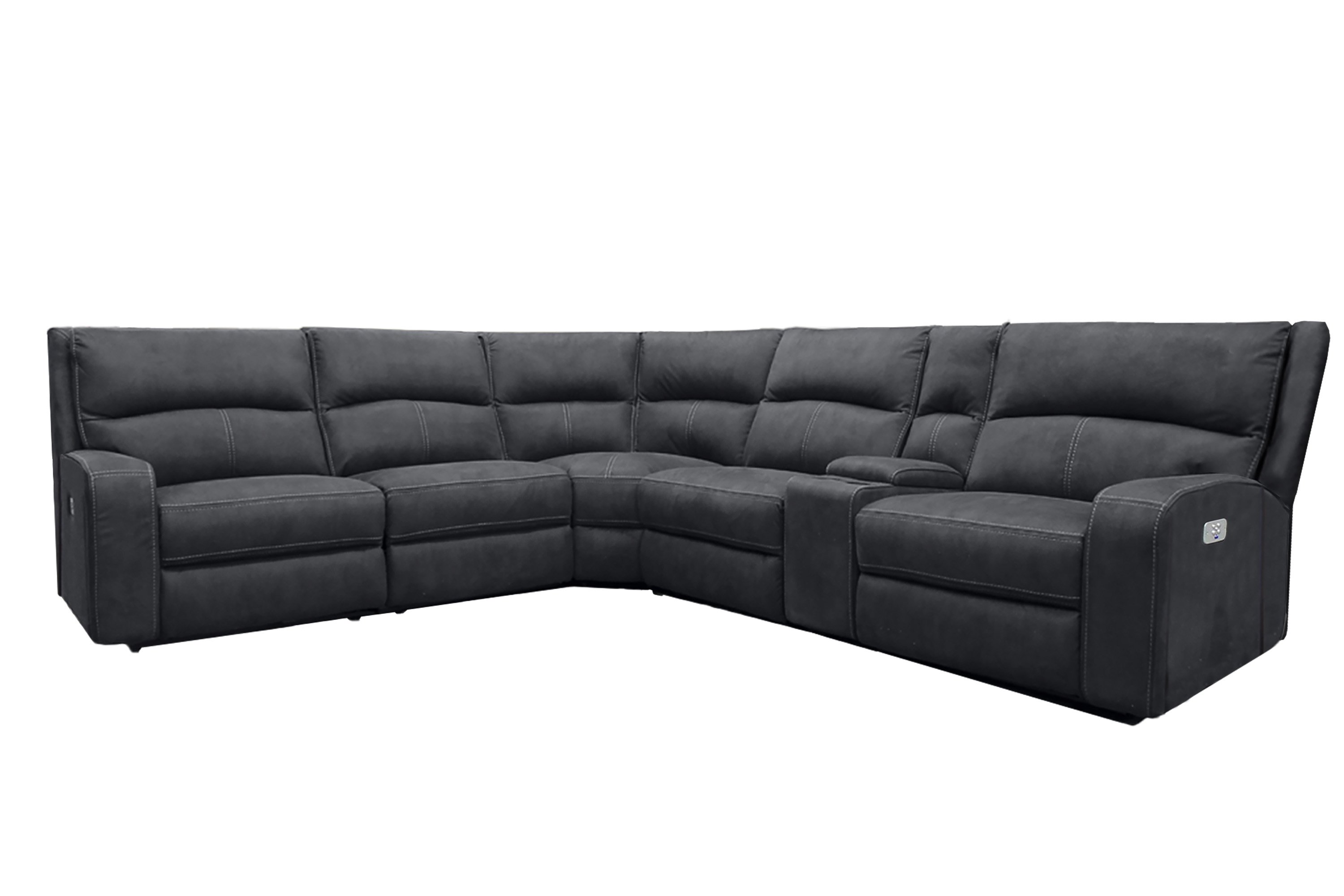 Parker House Polaris Dark Grey 6pc Modular Power Reclining Sectional