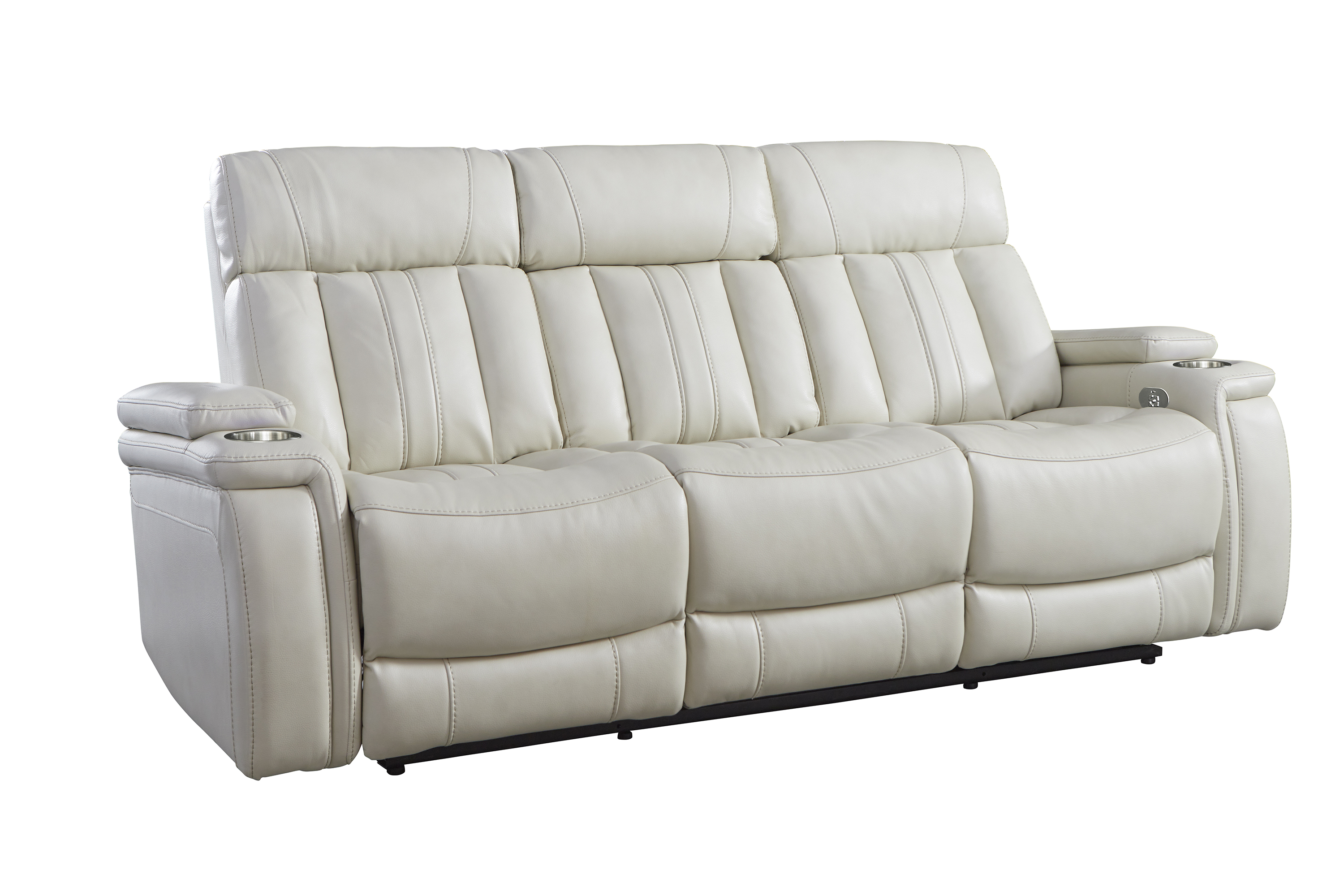 Parker House Royce Off White Power Reclining Sofa with Drop Down Console