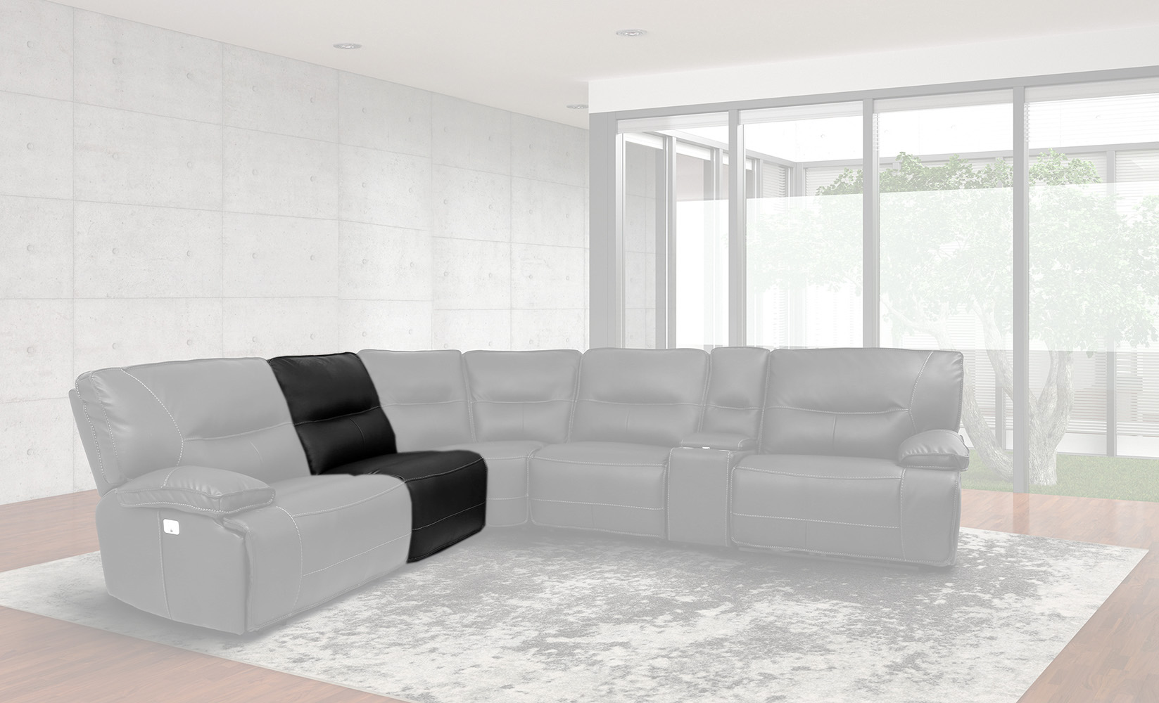 Parker Living Spartacus - Black Armless Recliner