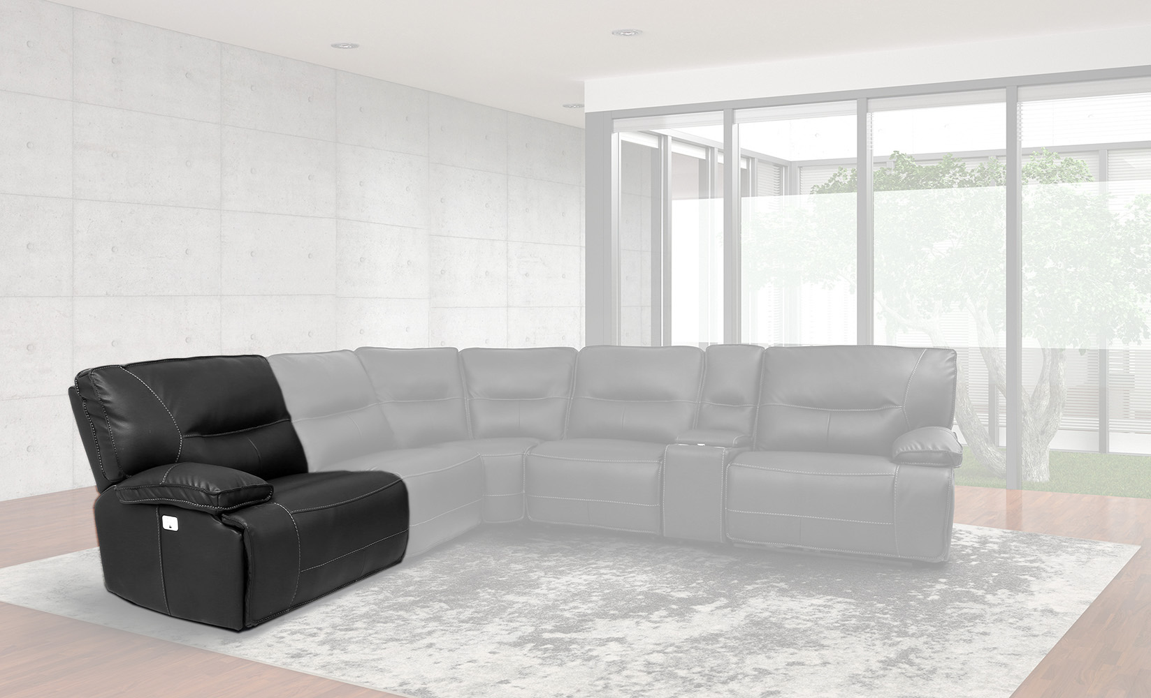 Parker Living Spartacus - Black Power Left Arm Facing Recliner