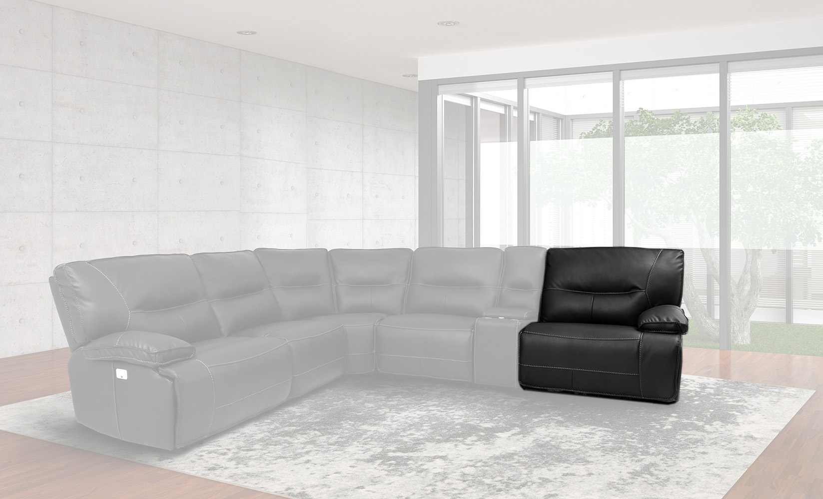Parker Living Spartacus - Black Power Right Arm Facing Recliner