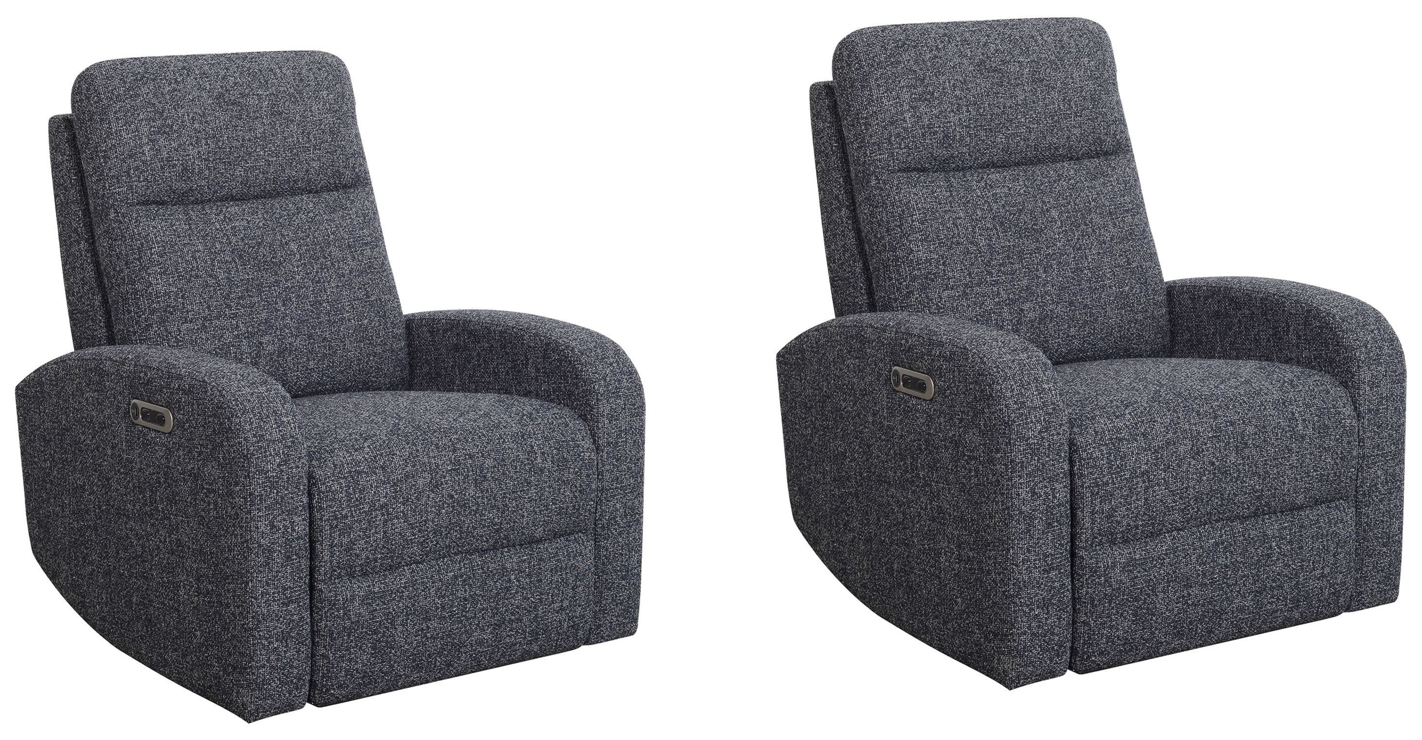 2 Parker House Thriller Dark Blue Power Swivel Glider Recliners