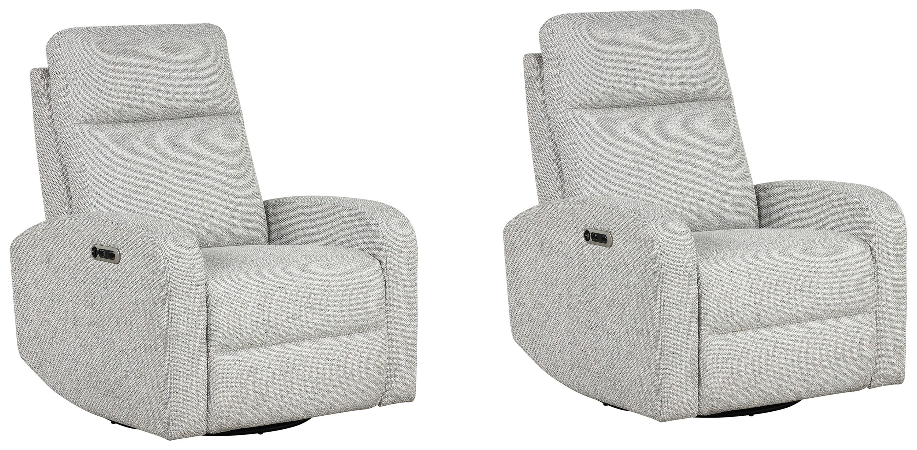 2 Parker House Thriller Beige Power Swivel Glider Recliners