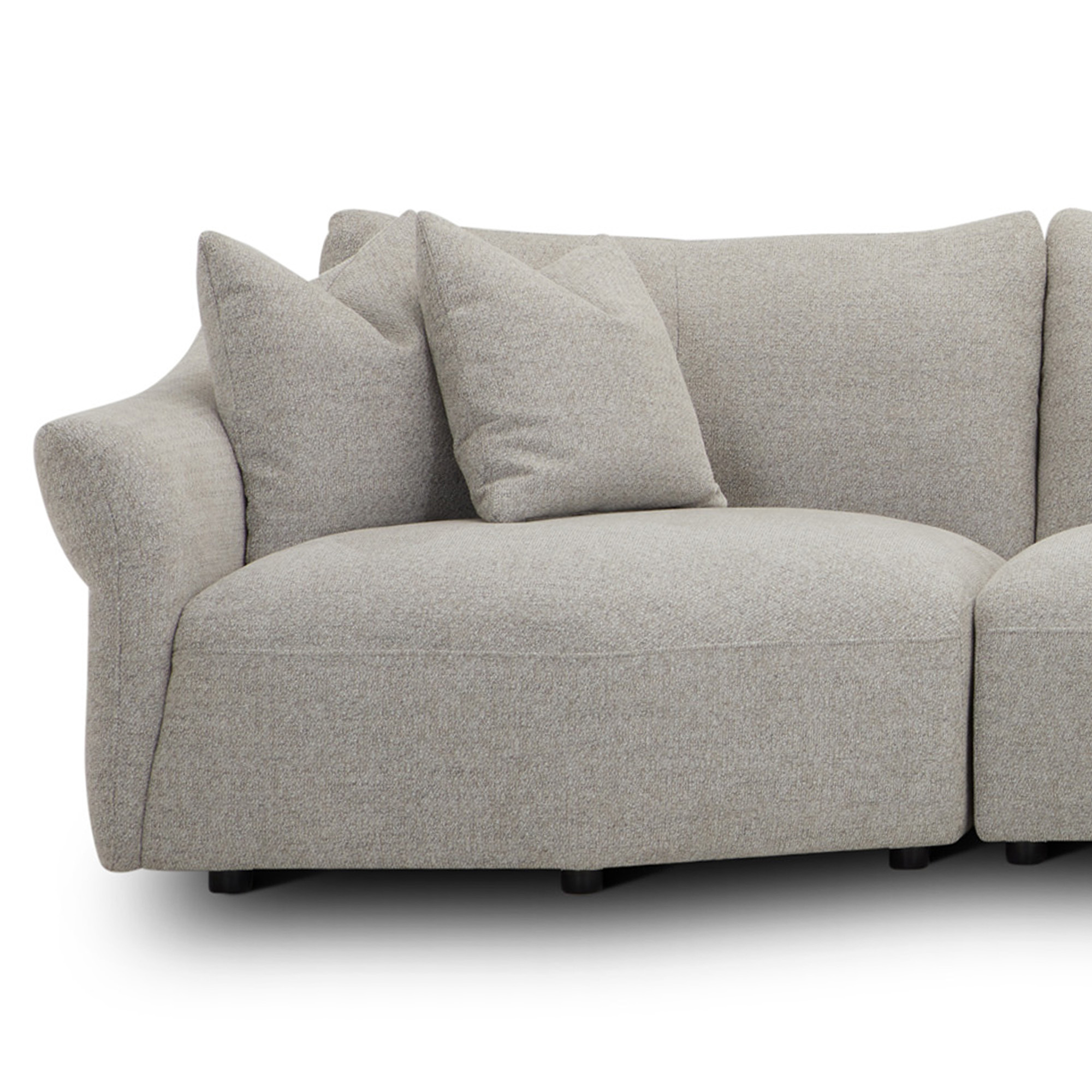 Parker Living Playful - Canes Cobblestone Left Arm Facing Bumper Chaise