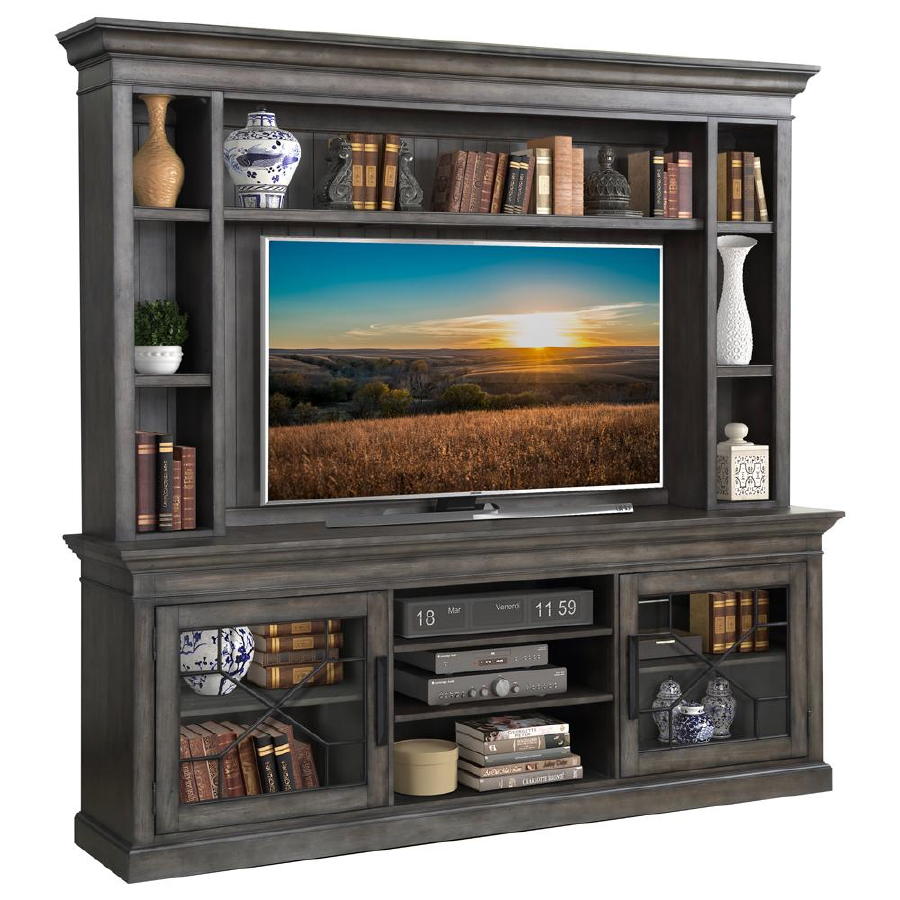 Parker House Sundance Grey 92 Inch Console with Hutch and Back Panel