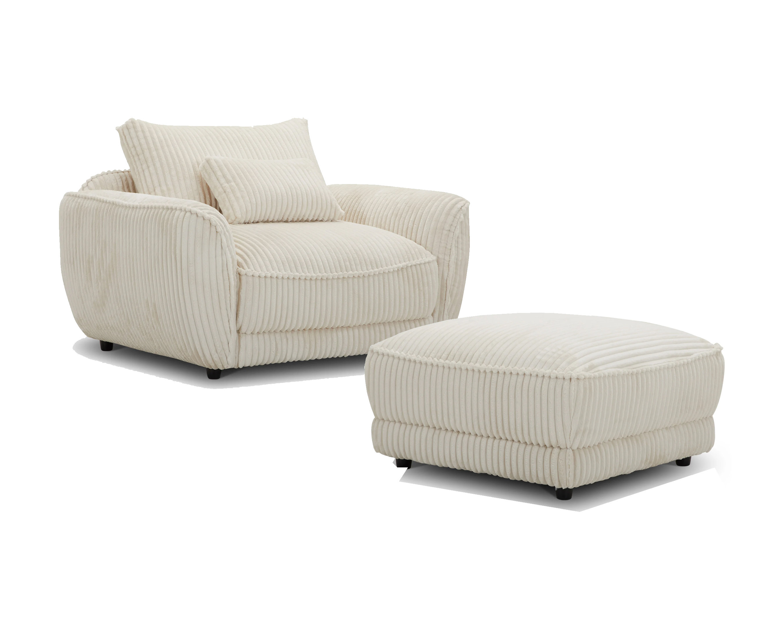 Parker House Utopia Off White Chair and Ottoman Set