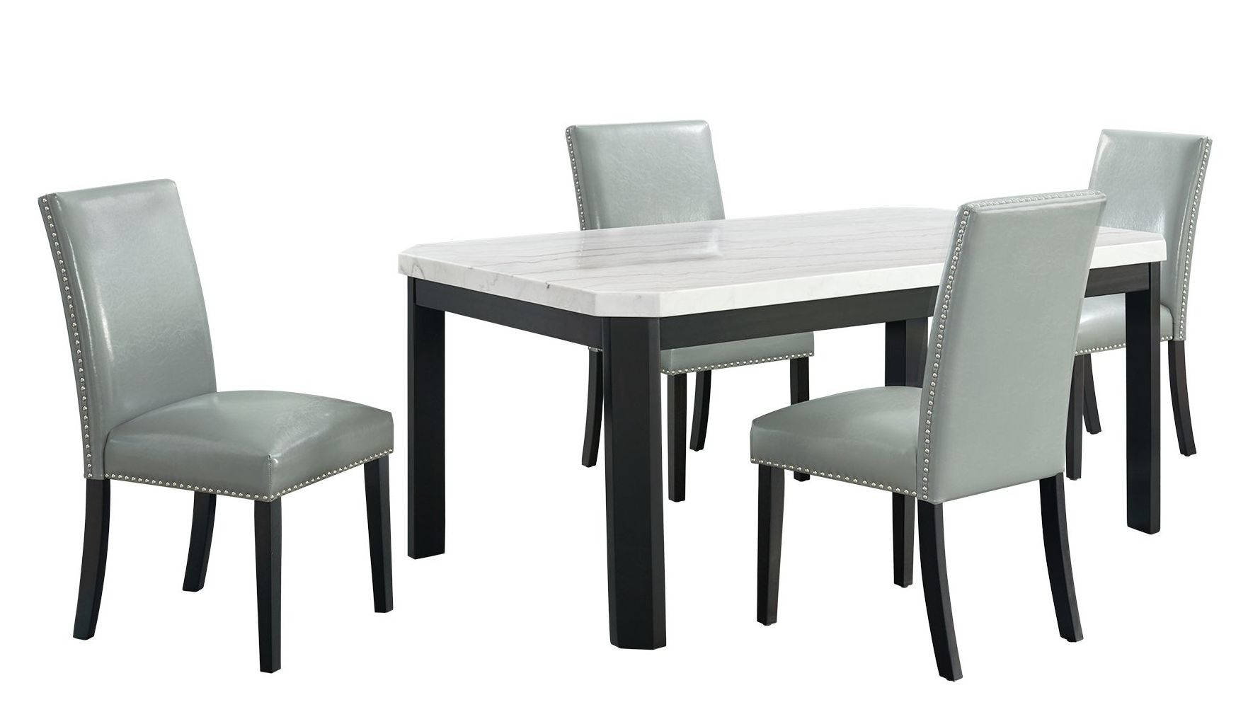 Picket House Celine White Grey Rectangular 5pc Dining Room Set