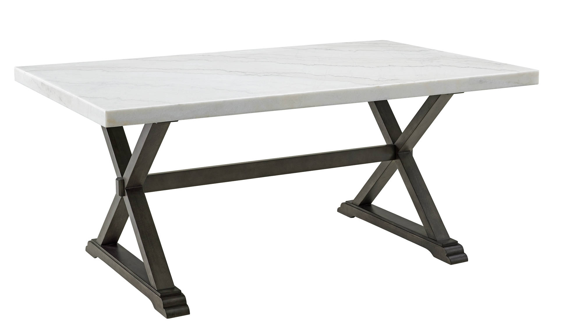 Picket House Landon White Marble Dining Table