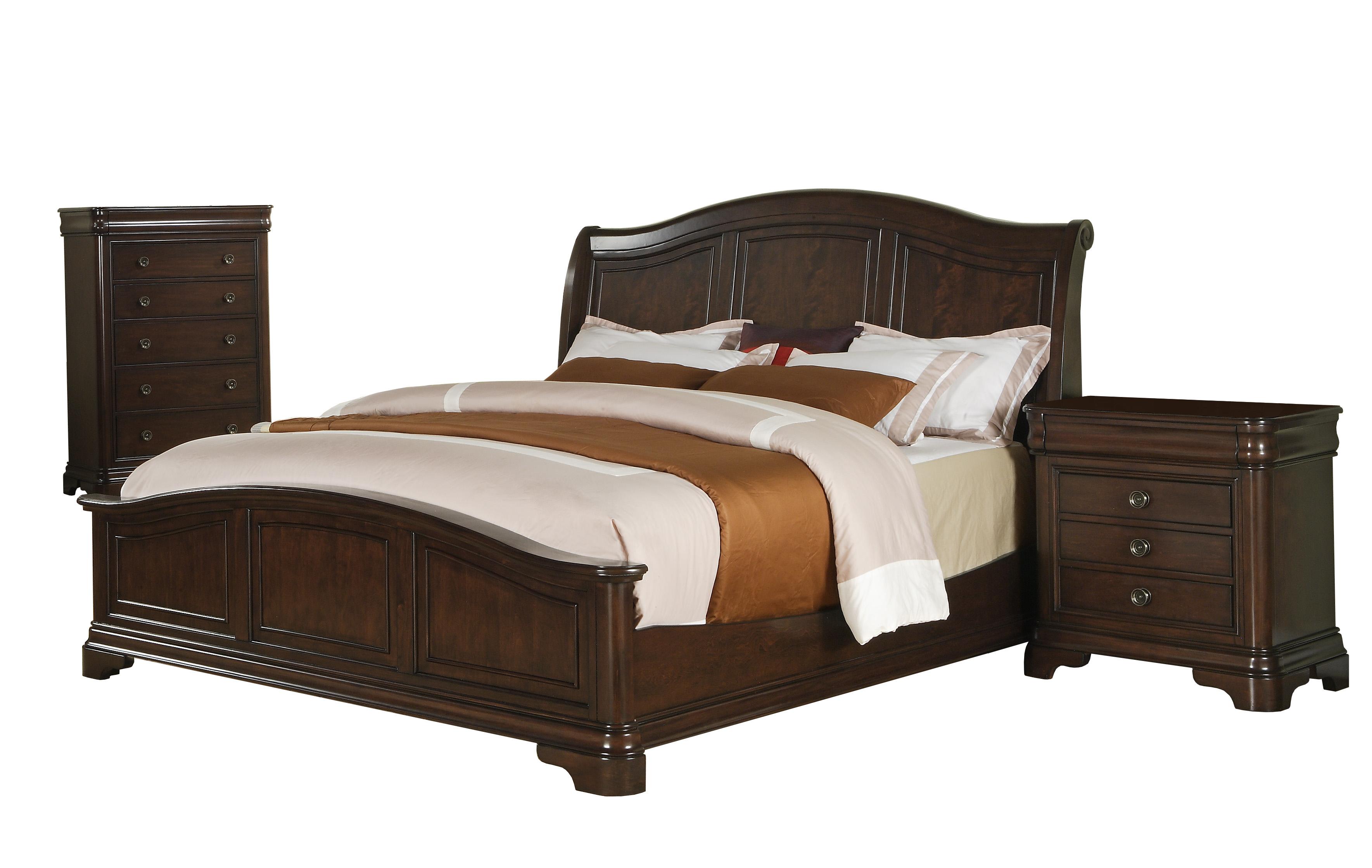 Picket House Conley Cherry Wood 3pc Bedroom Set with King Panel Bed