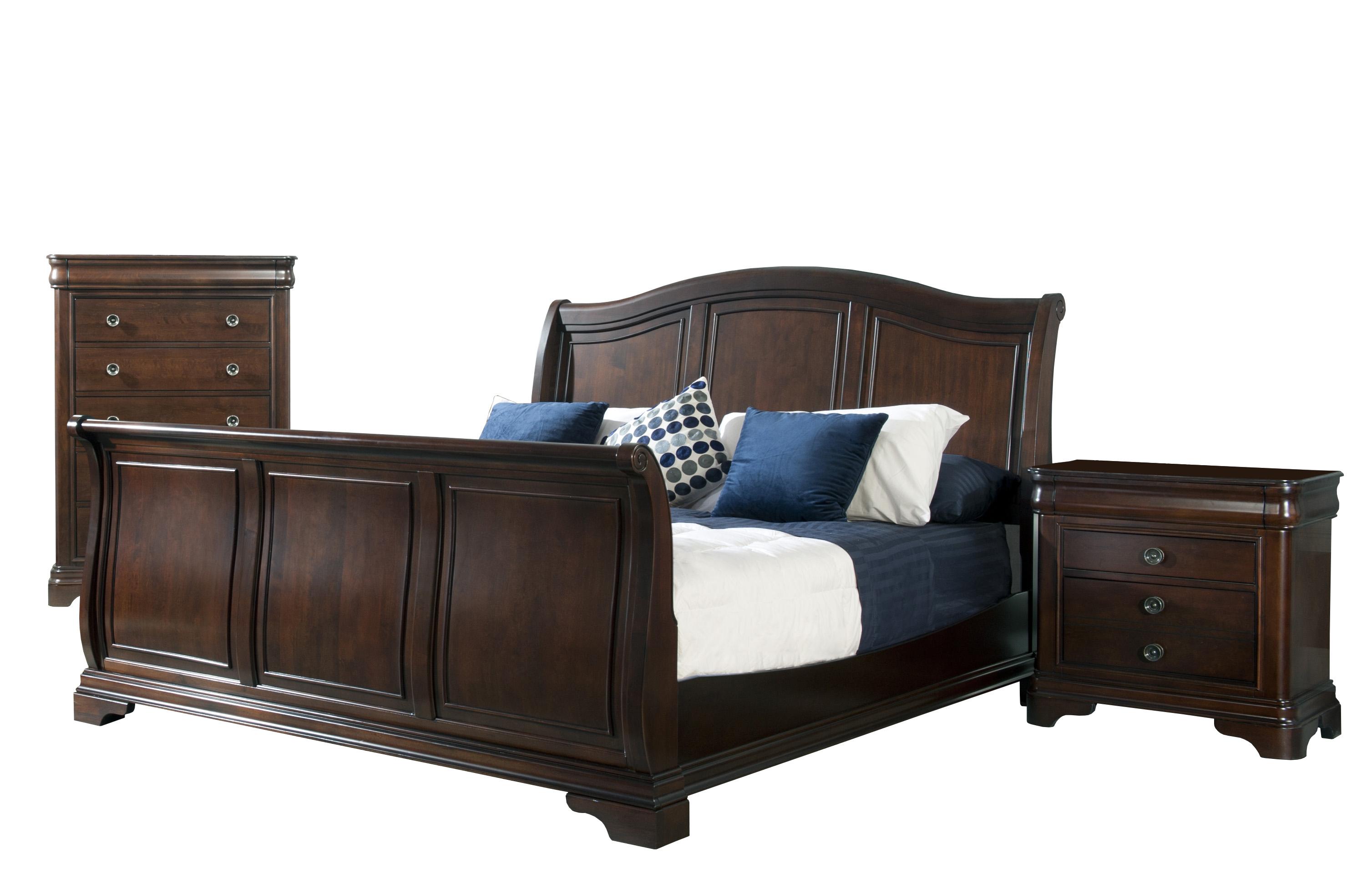 Picket House Conley Cherry Wood 3pc Bedroom Set with King Sleigh Bed