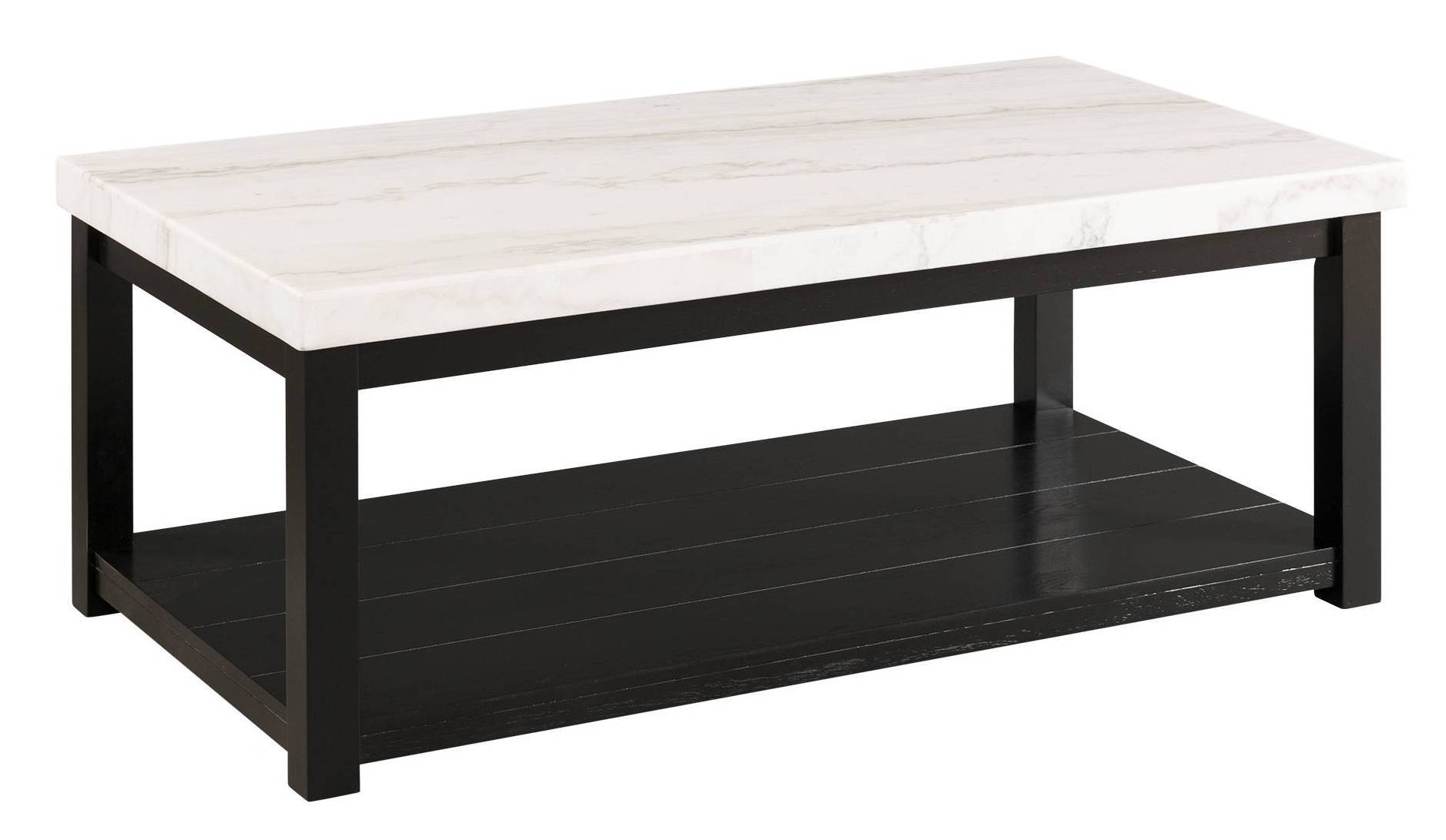 Picket House Evie White Marble Rectangle Coffee Table
