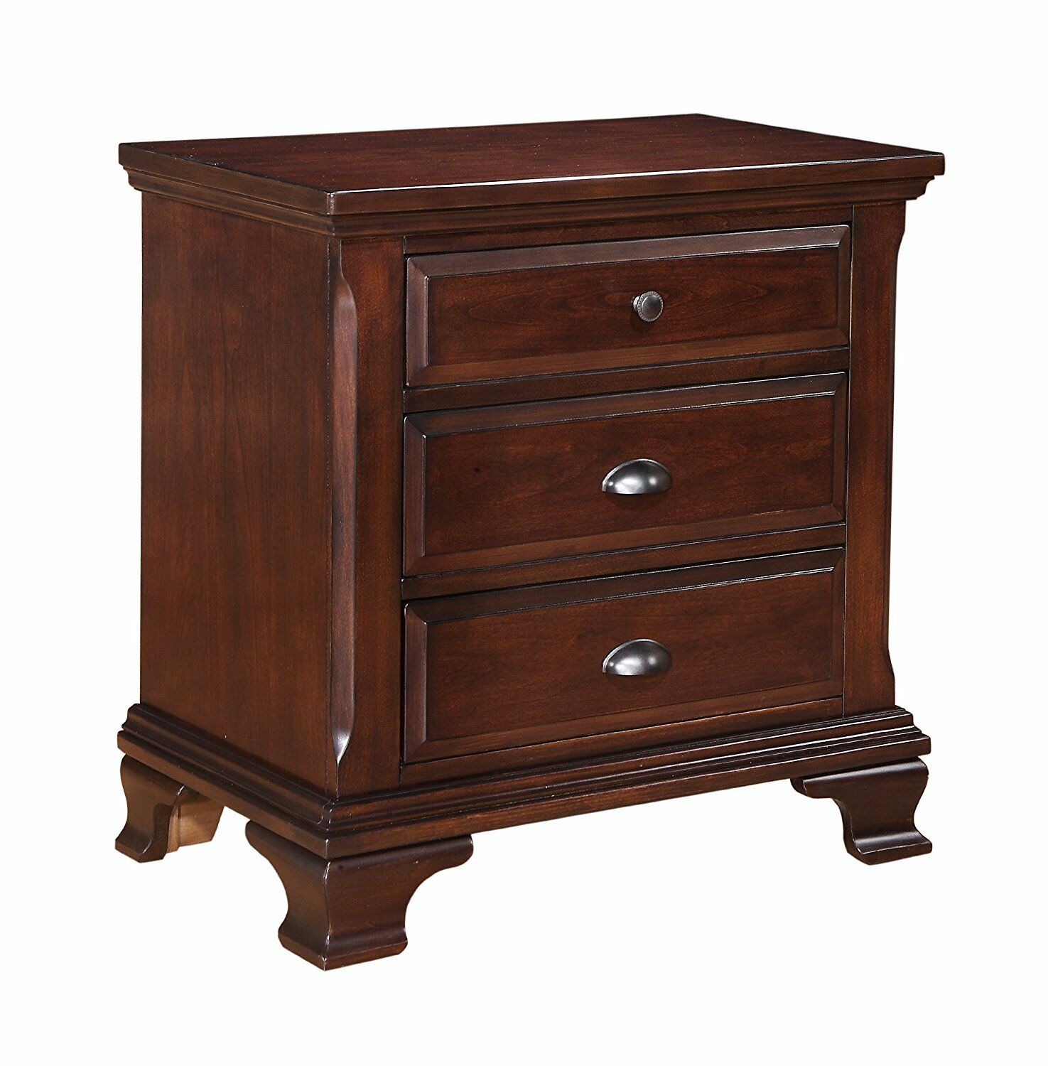 Picket House Brinley Cherry Wood 3 Drawers Night Stand