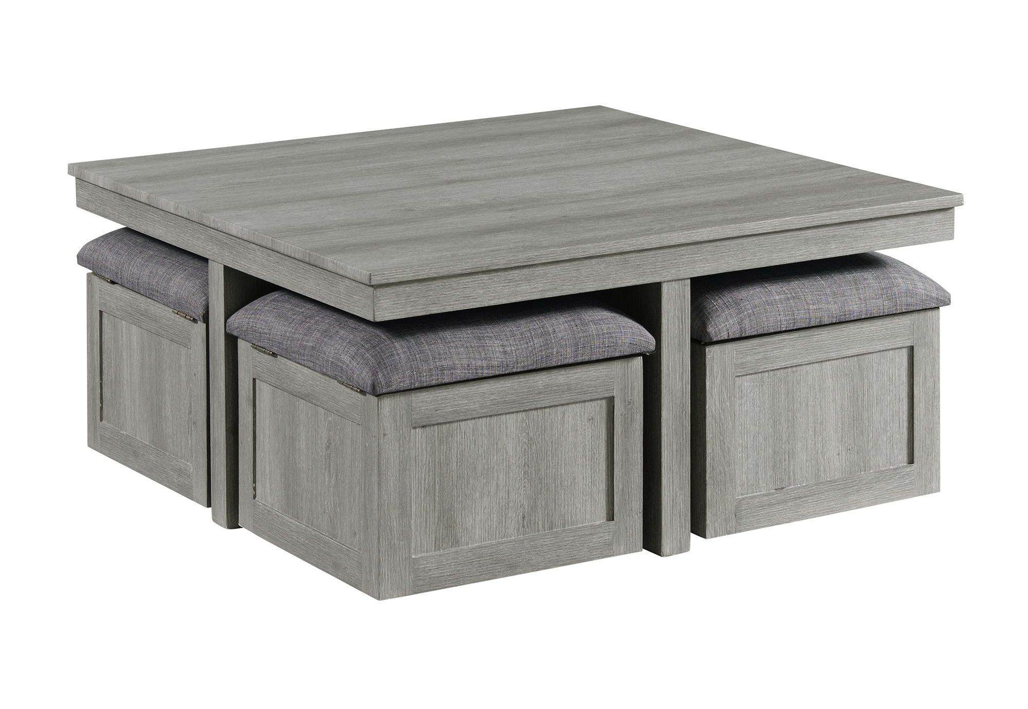 Picket House Dawson Light Grey Wood 3pc Coffee Table Set