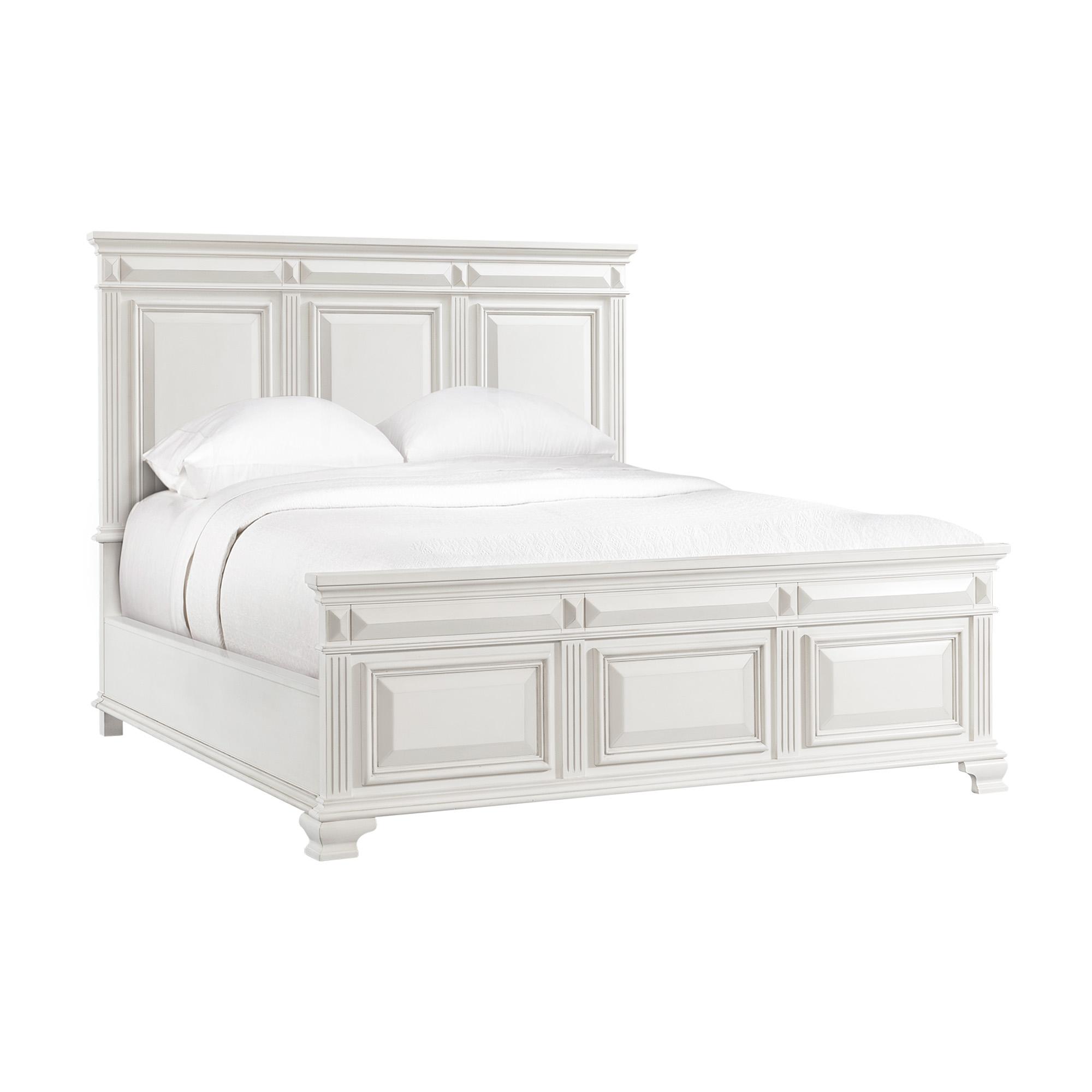 Picket House Trent Antique White King Panel Bed