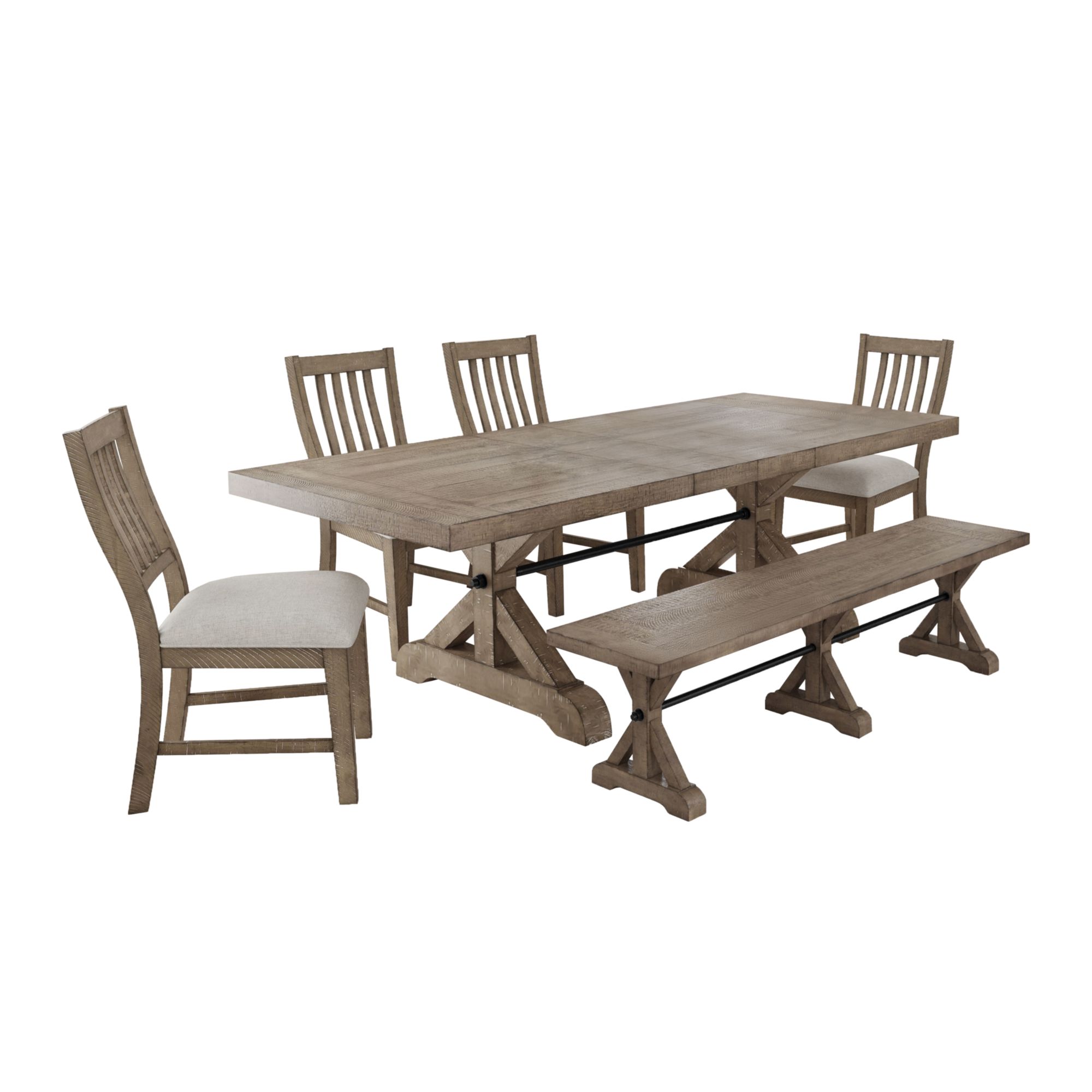 Picket House Marietta Medium Brown 6pc Dining Room Set
