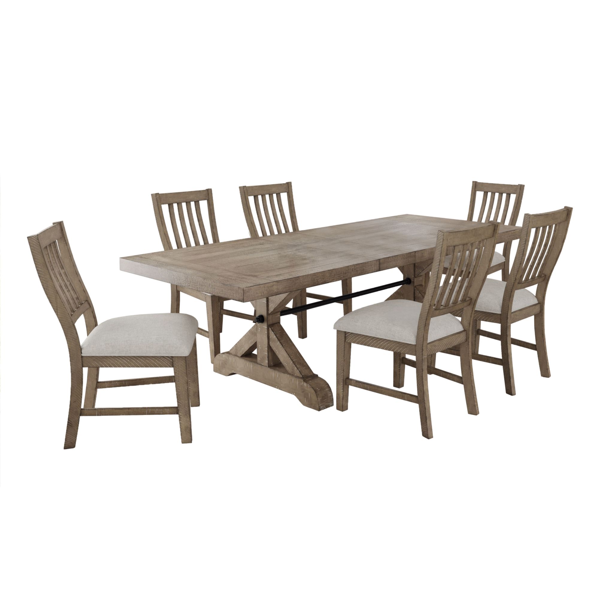 Picket House Marietta Medium Brown 7pc Dining Room Set
