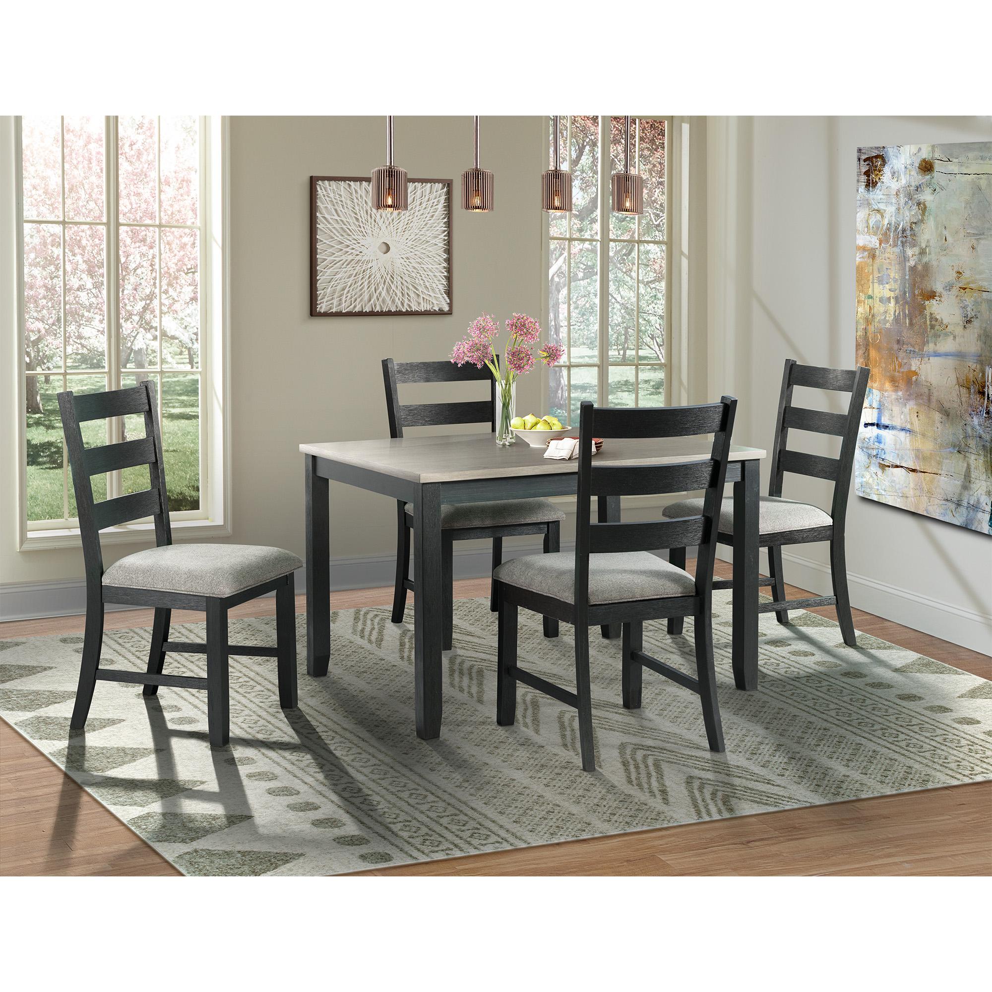 Picket House Kona Gray Black Wood 5pc Dining Room Set