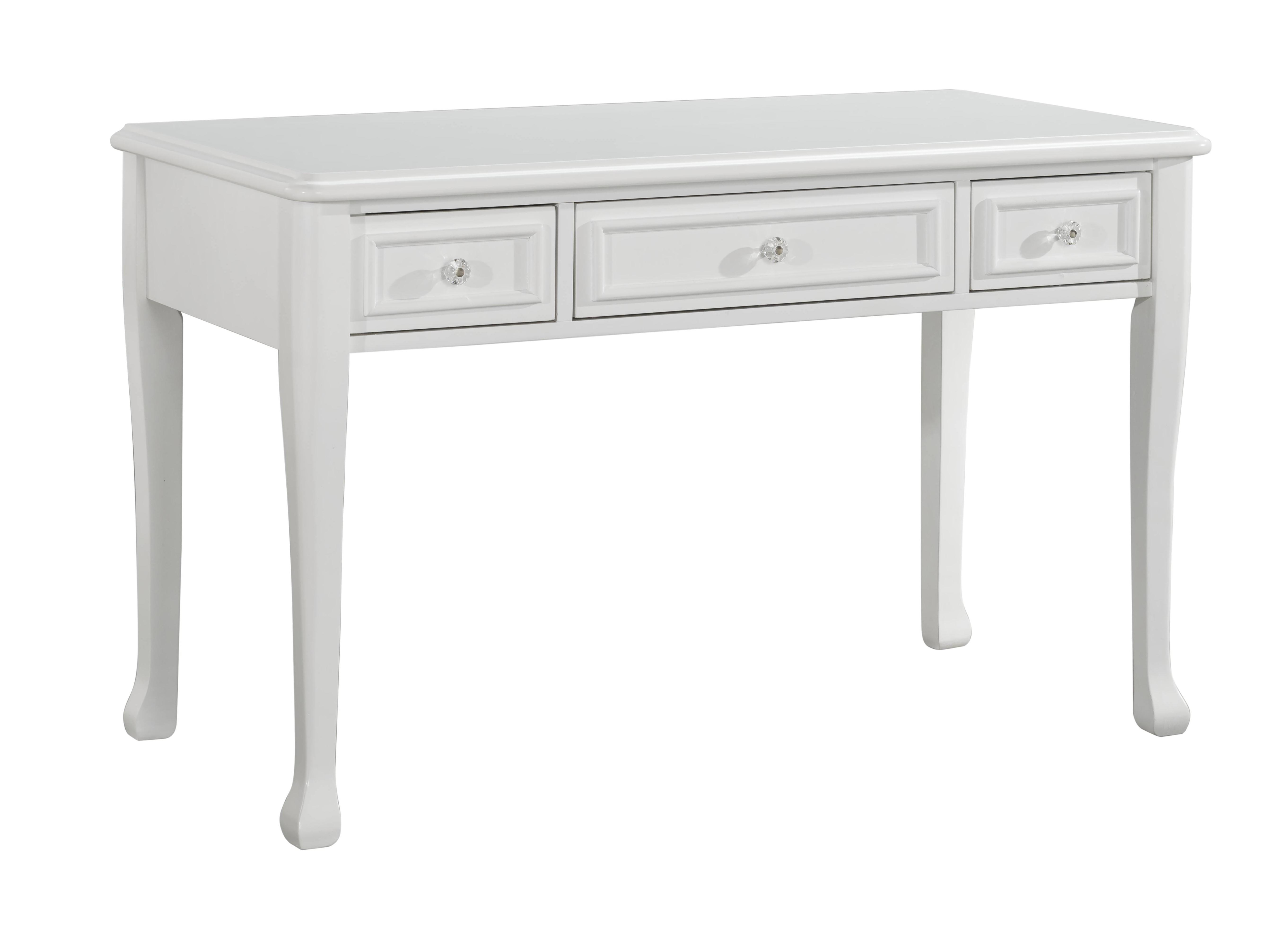 Picket House Jenna White Wood 3 Drawers Desk