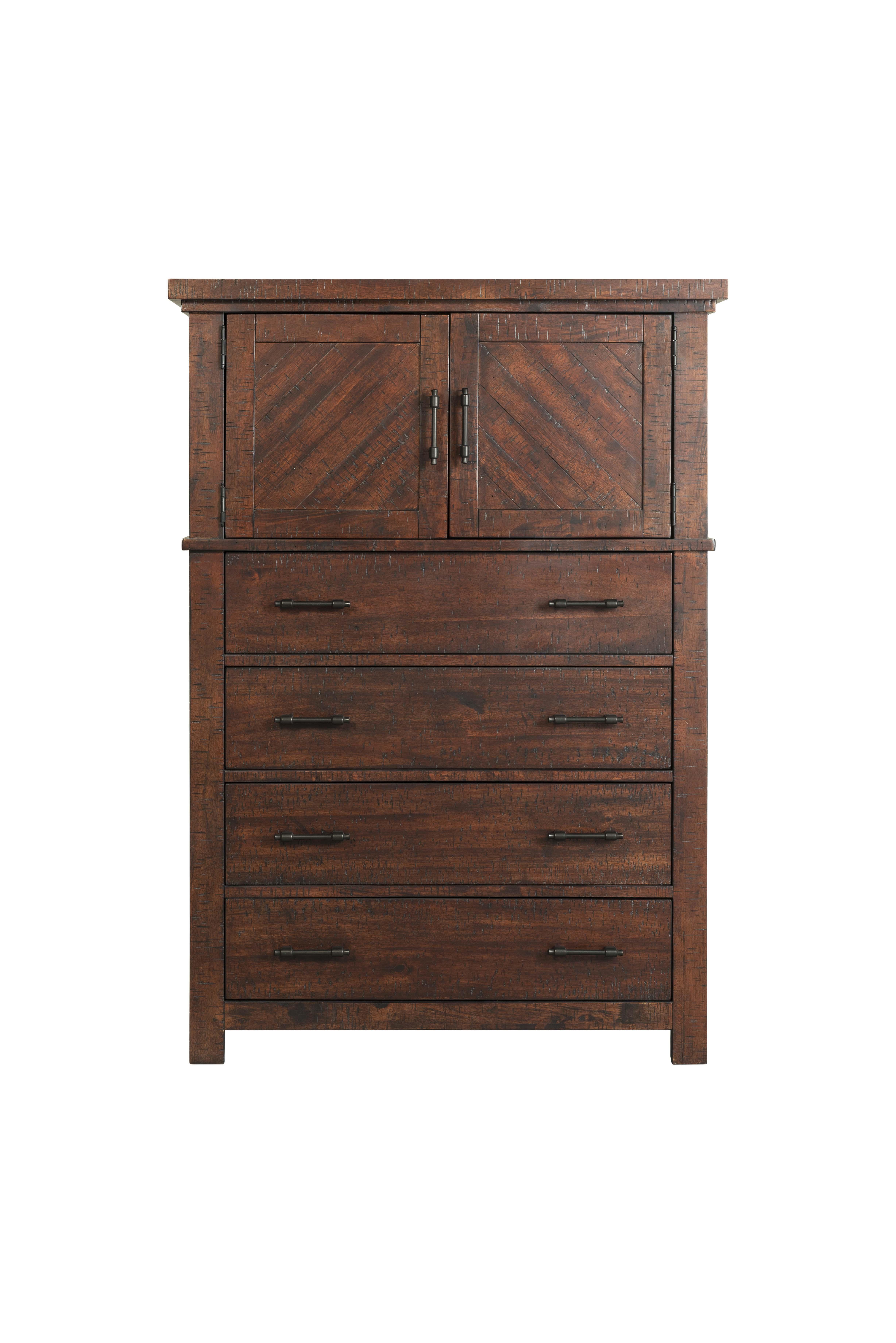 Picket House Dex Walnut Wood 4 Drawers Chest