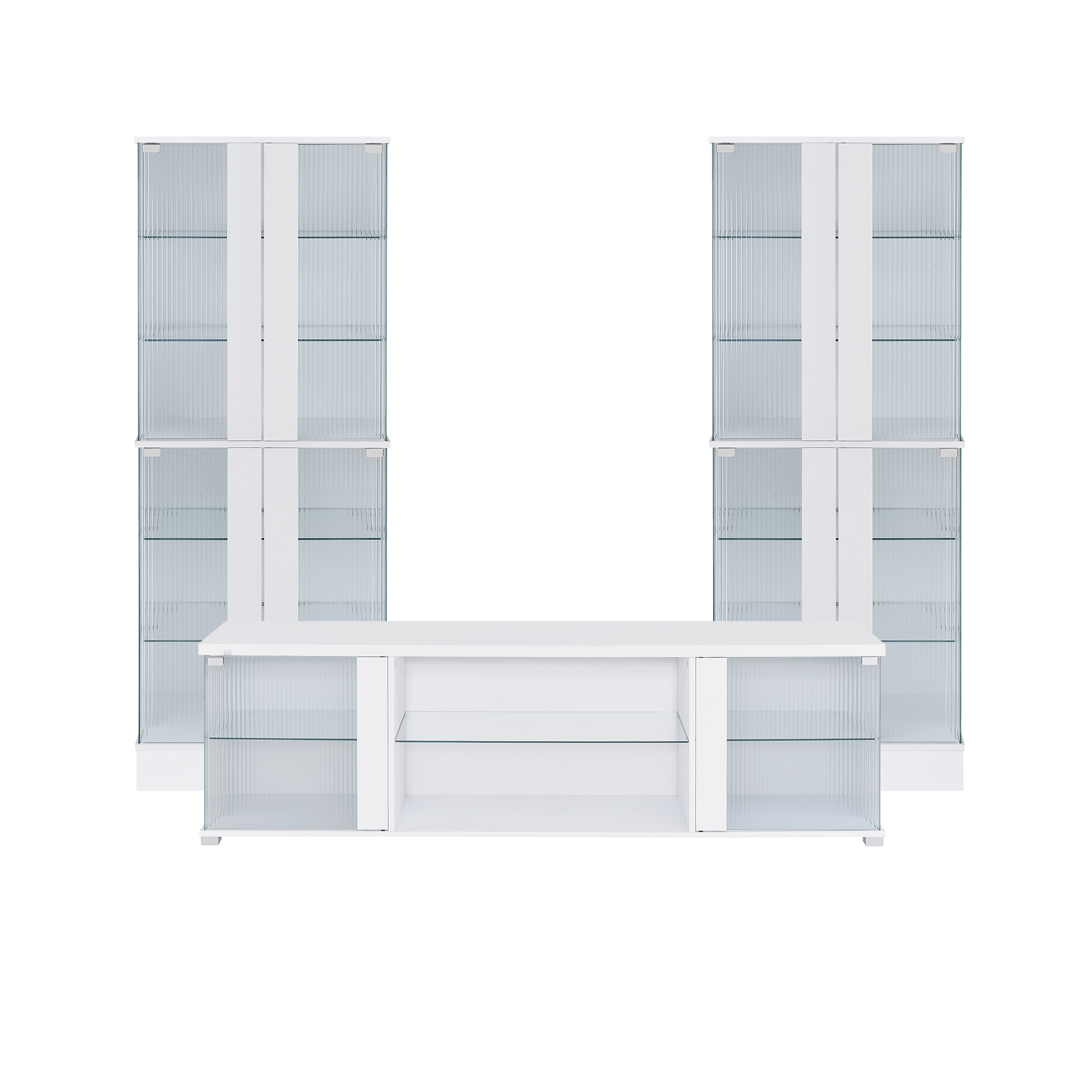 Picket House Indira Glossy White Entertainment Unit
