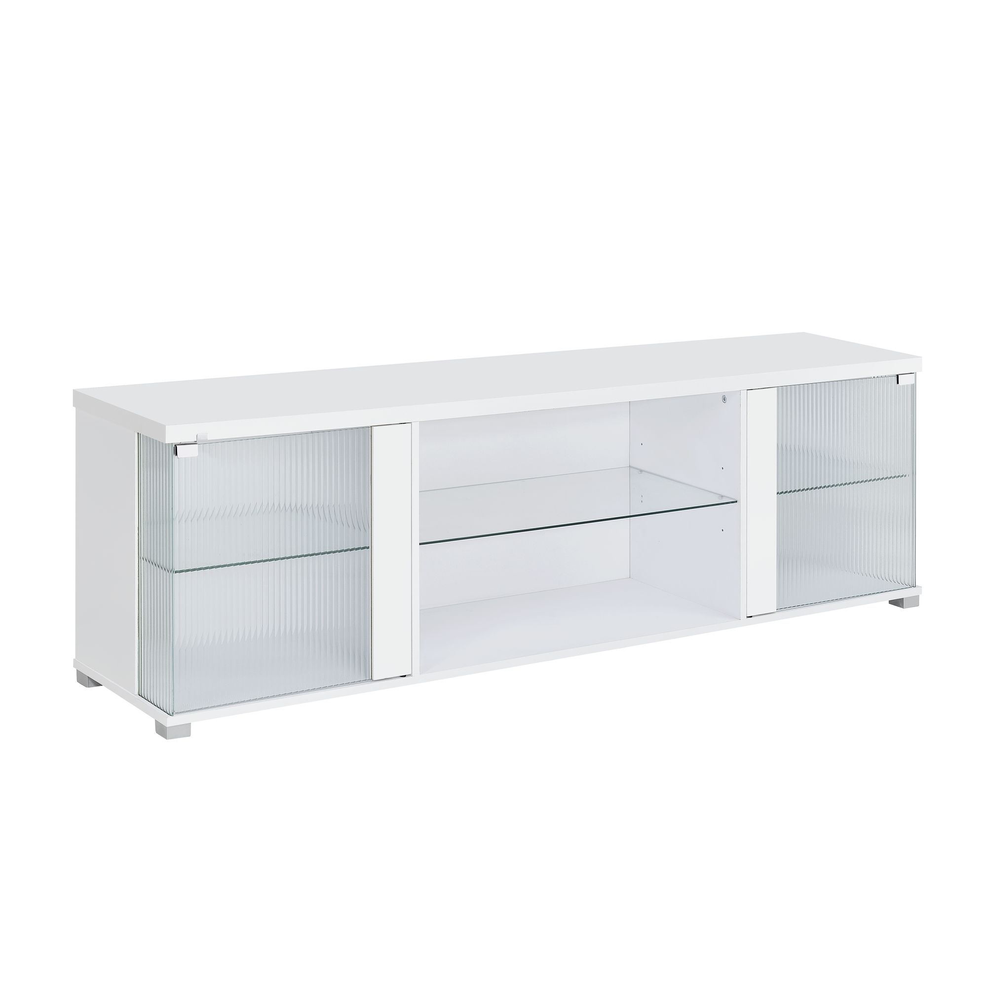 Picket House Indira Glossy White 70 Inch TV Stand