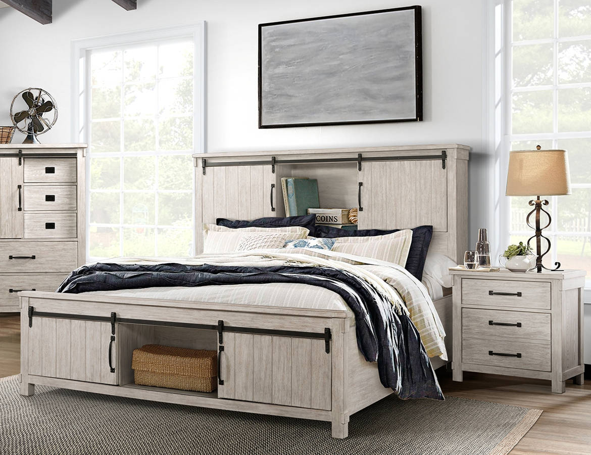 Picket House Jack White 2pc Bedroom Set with Queen Platform Storage Bed