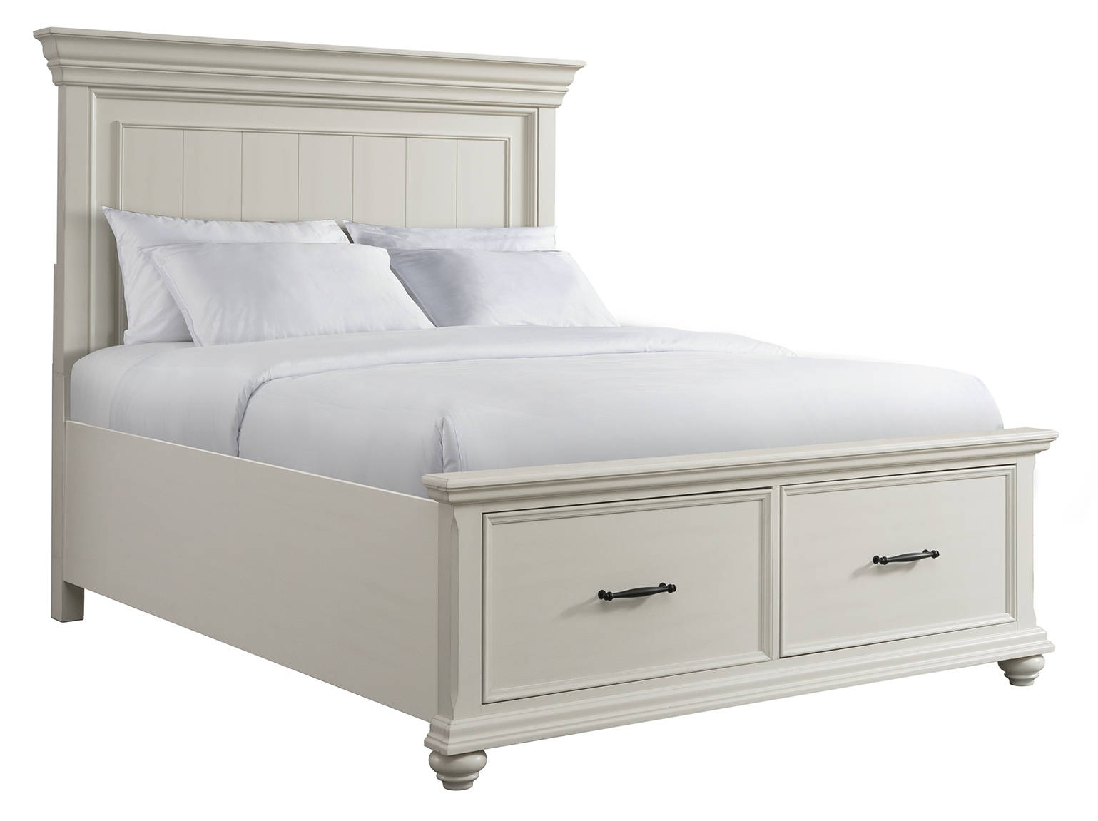 Picket House Brooks Antique White Queen Platform Storage Bed