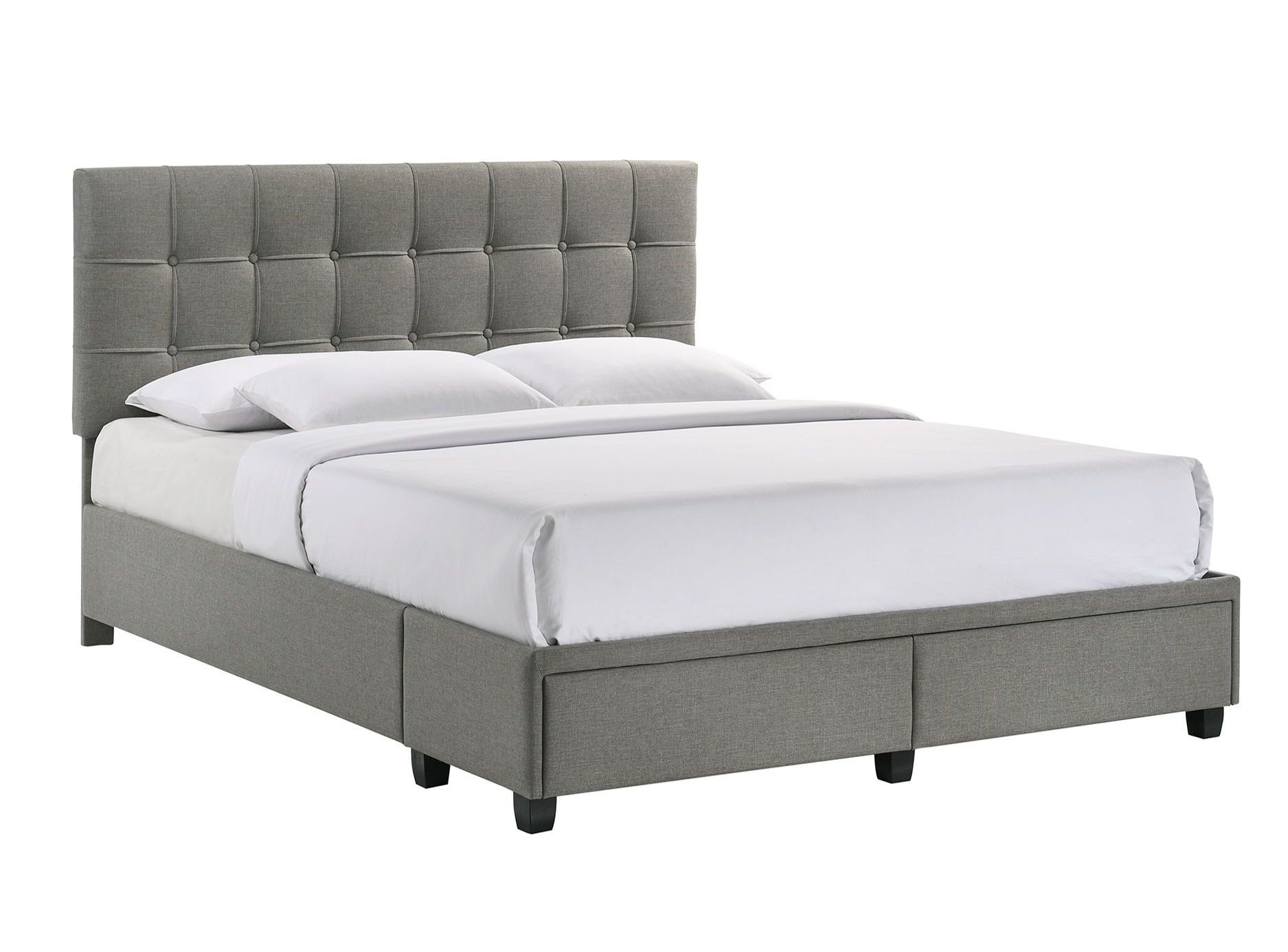 Picket House Pasadena Gray Velvet Queen Platform Storage Bed