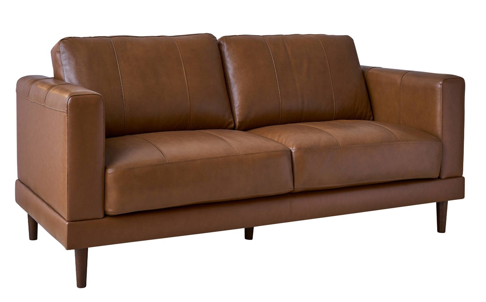 Picket House Hanson Tan Leather Loveseat