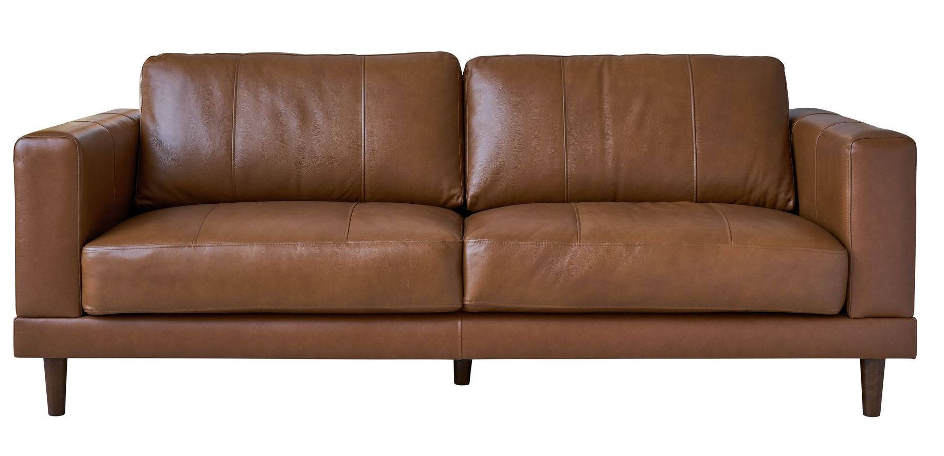 Picket House Hanson Tan Leather Sofa