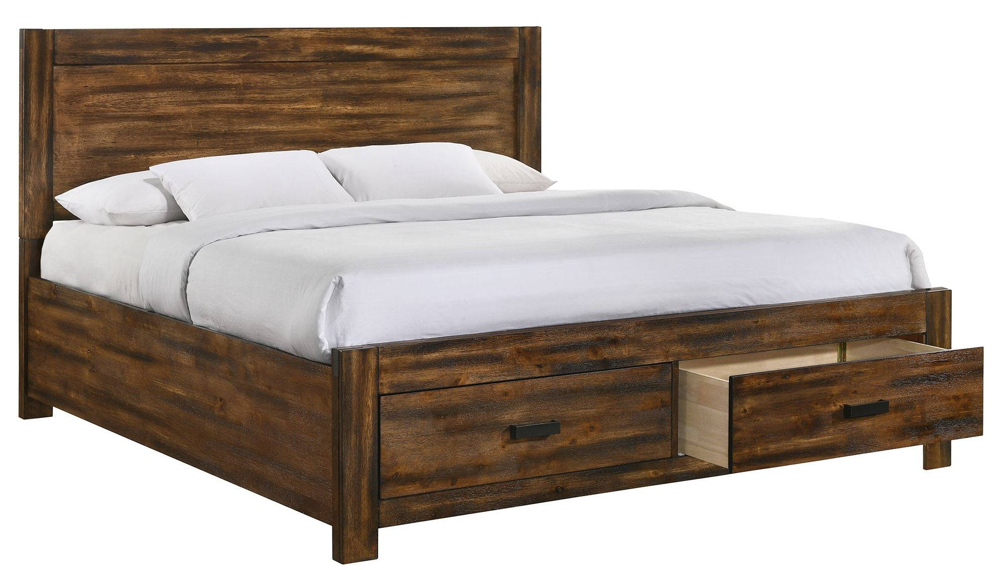 Picket House Wren Chestnut King Platform Storage Bed