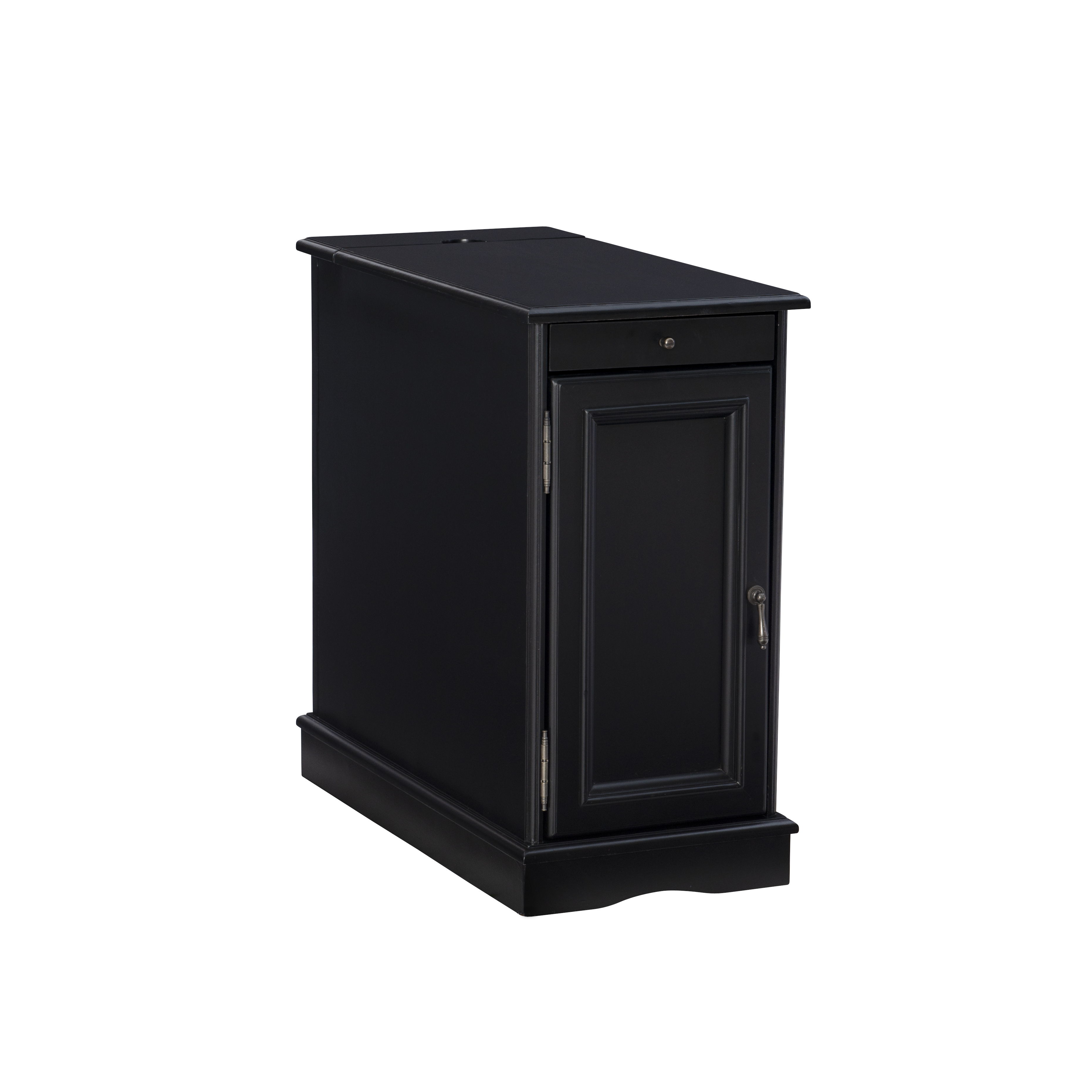 Powell Furniture Barron Black Accent Table with USB