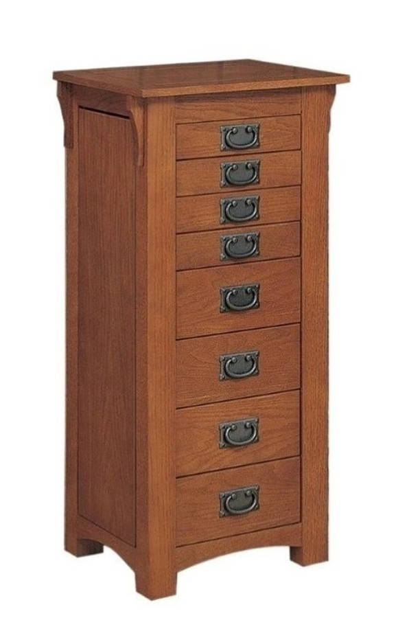 Powell Furniture Anna Lee Mission Oak Jewelry Armoire