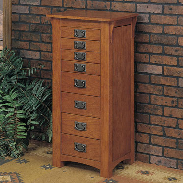 Powell Furniture Anna Lee Mission Oak Jewelry Armoire
