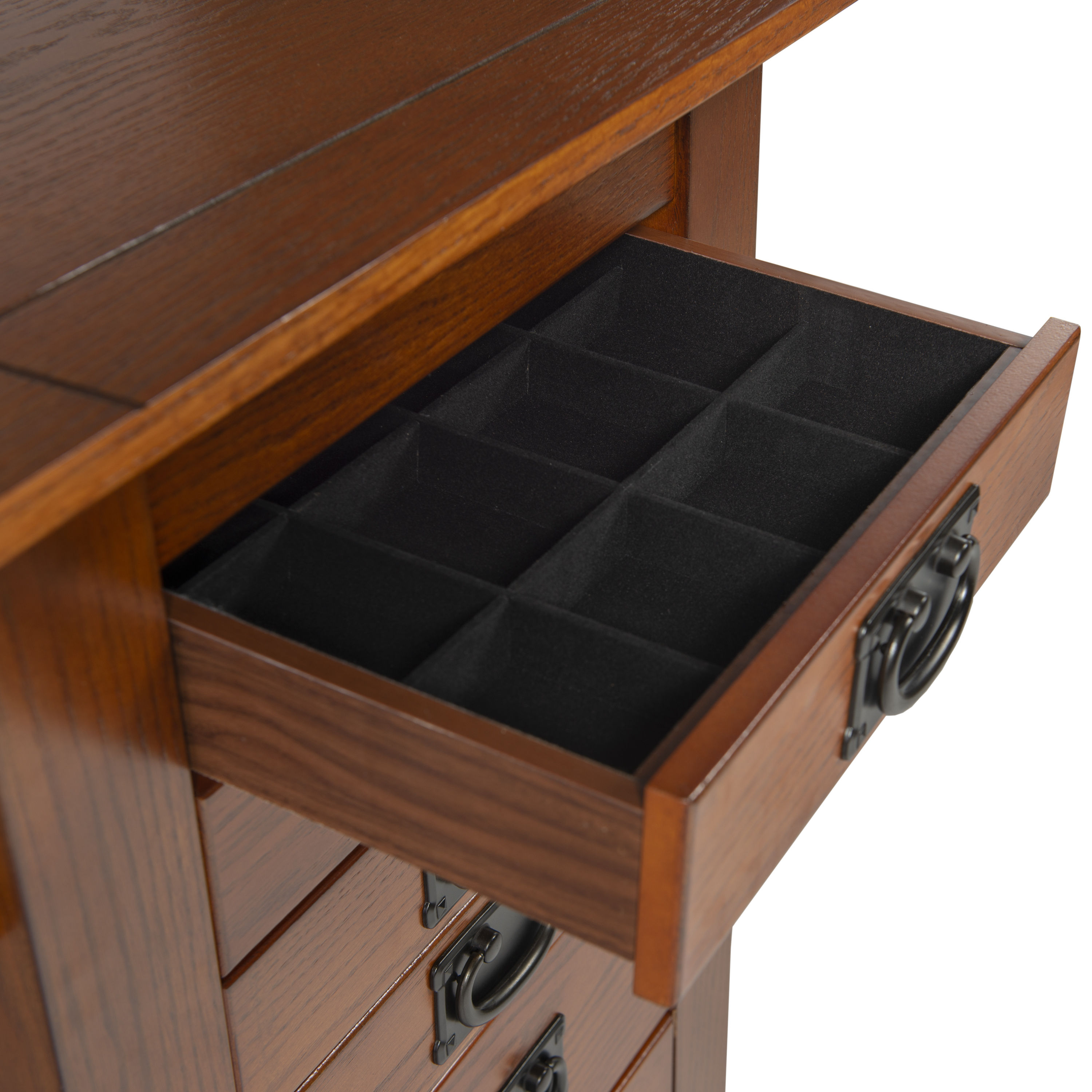 Powell Furniture Anna Lee Mission Oak Jewelry Armoire